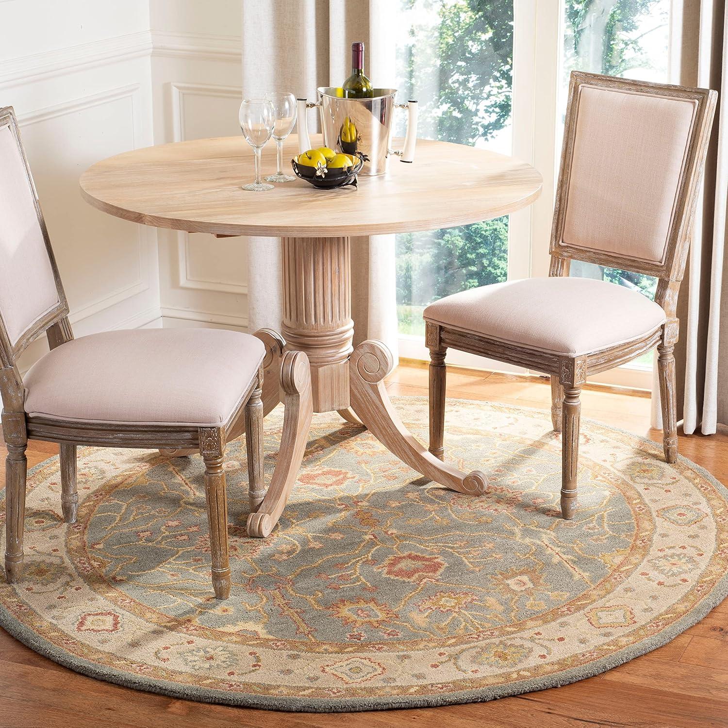 SAFAVIEH Antiquity Chanelle Oriental Wool Area Rug, Blue/Ivory, 9'6" x 13'6"