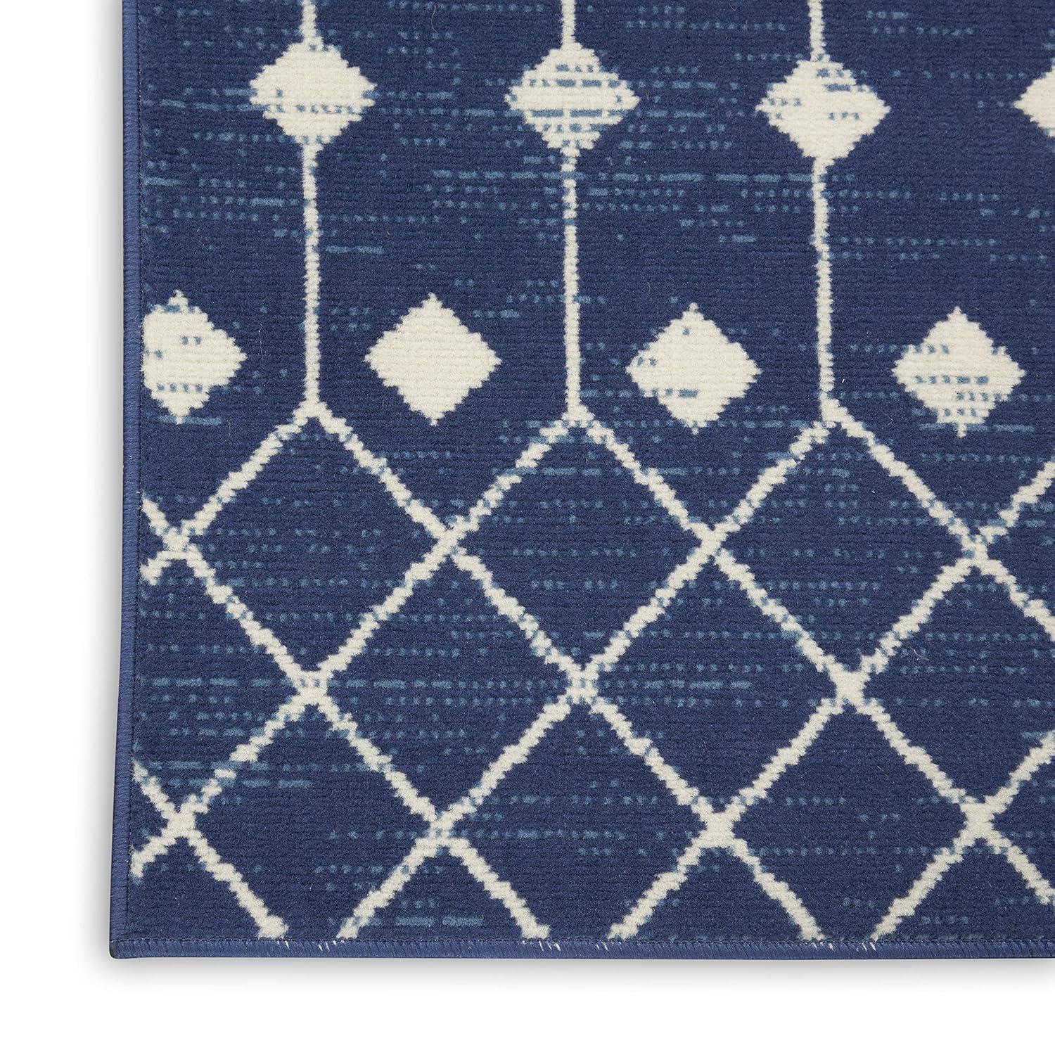 Nourison Grafix GRF37 Indoor Area Rug Navy 2'3" x 12'