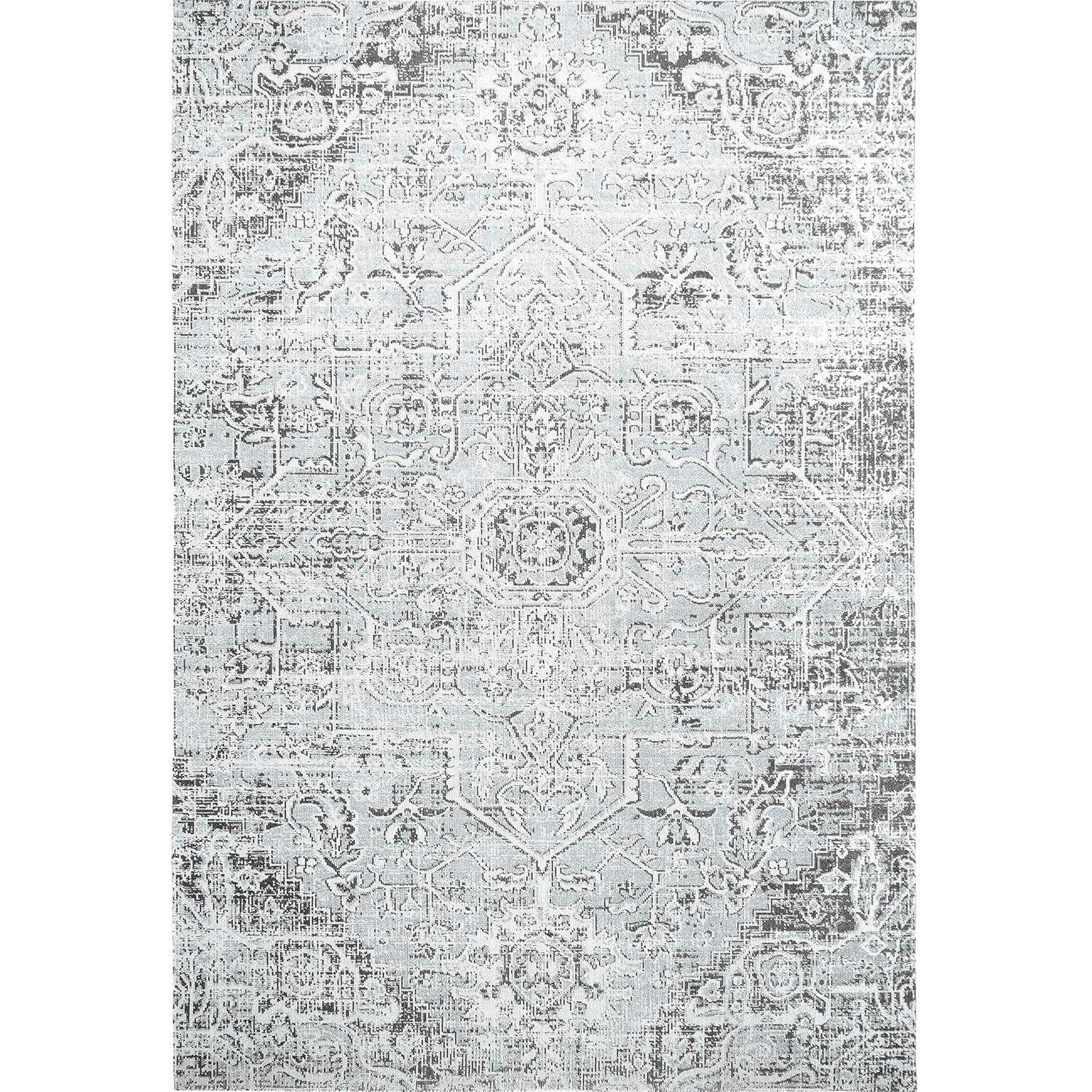 Nicole Miller Nicole Miller New York Patio Sofia Medallion Indoor/Outdoor Area Rug, Light Grey/Dark Grey