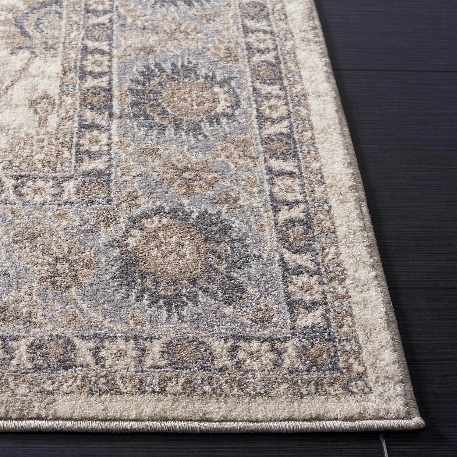 Sofia SOF330 Power Loomed Indoor Area Rug - Ivory/Grey - 8'x10' - Safavieh