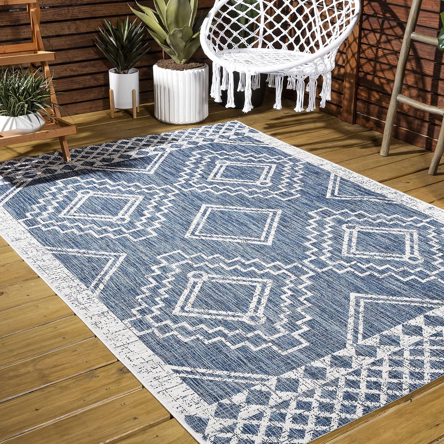 Marokko Diamond  Medallion Indoor/Outdoor Area Rug - JONATHAN Y