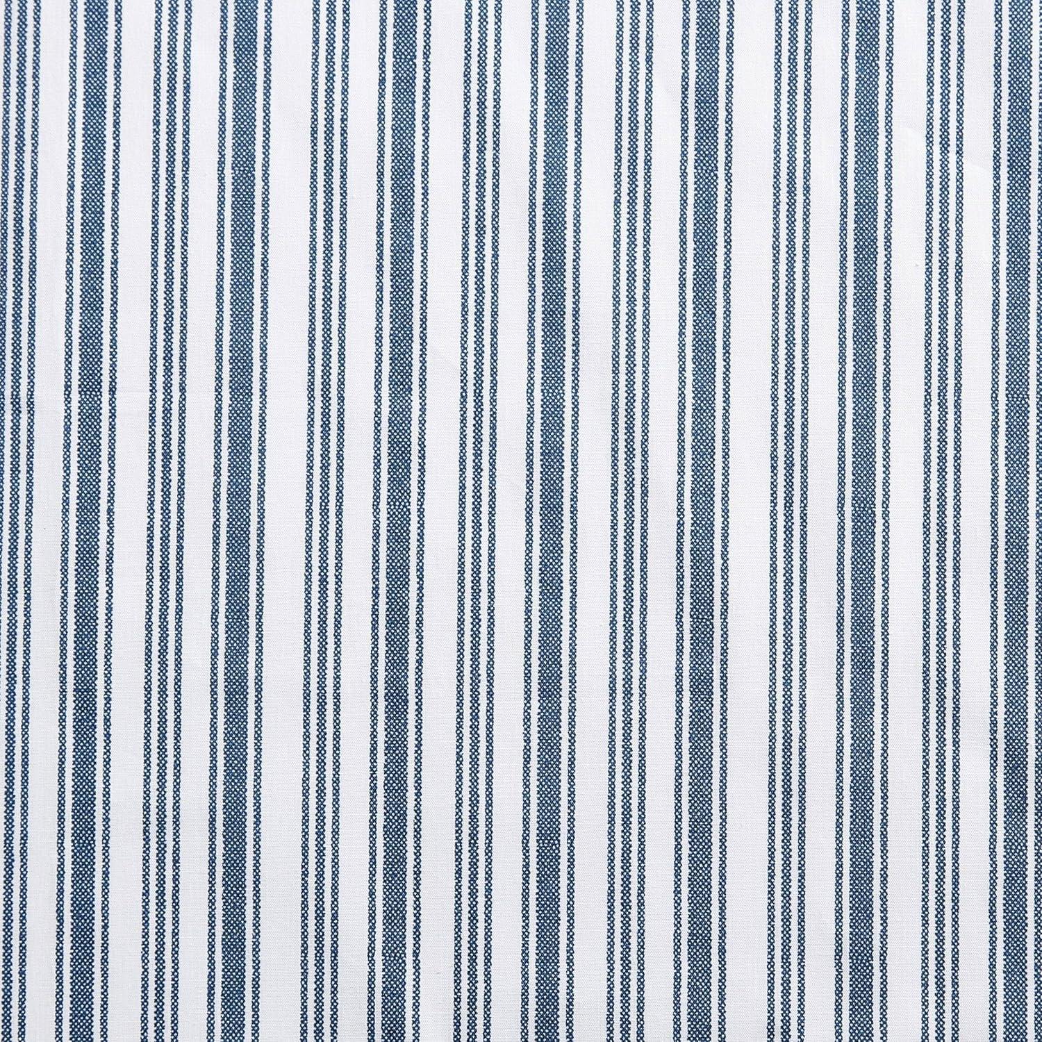 Blue Striped Cotton Percale Queen Sheet Set