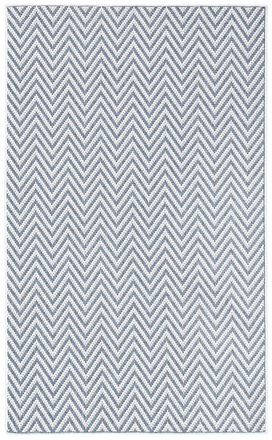 Bermuda BMU812 Power Loomed Indoor/Outdoor Area Rug - Blue/Creme - 4'x6' - Safavieh.
