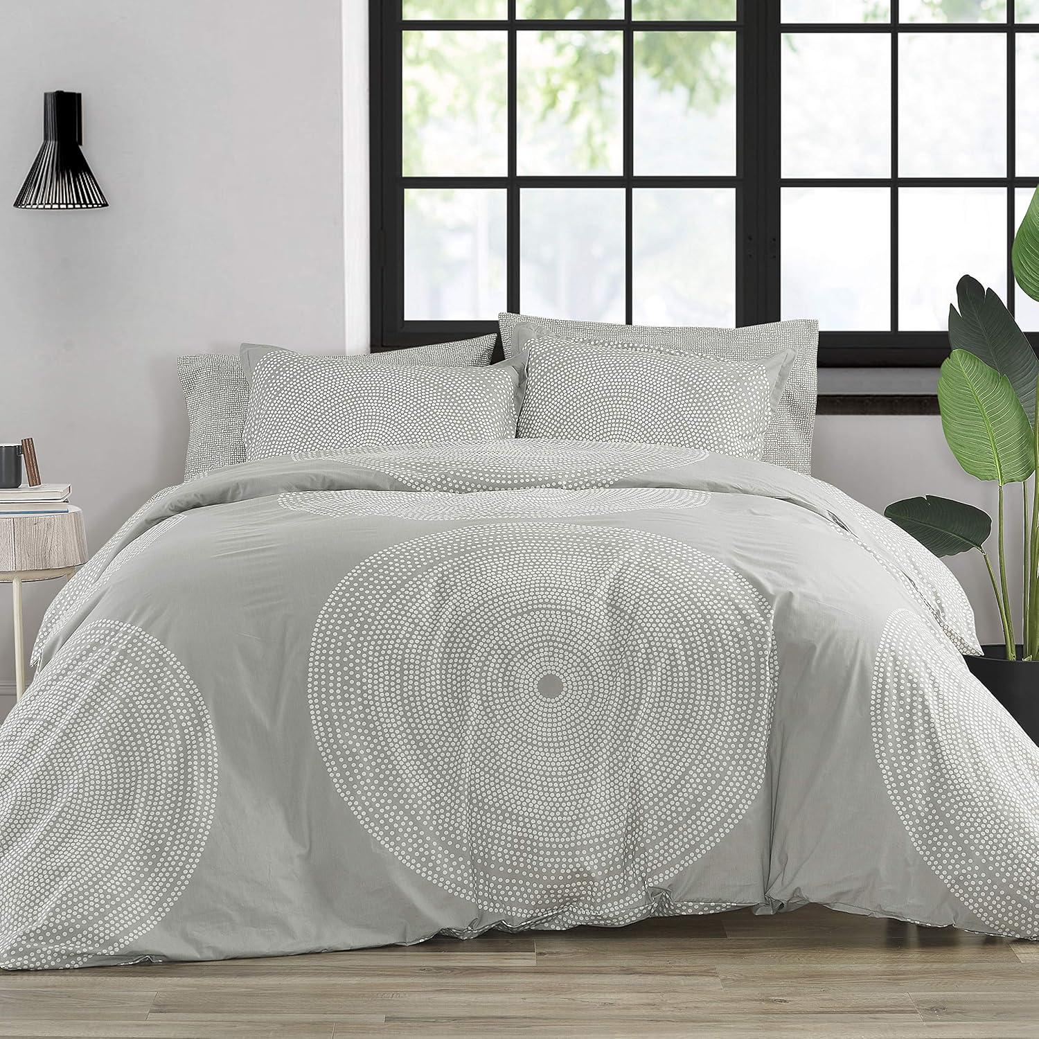 Marimekko Fokus Cotton Navy Duvet Cover Set