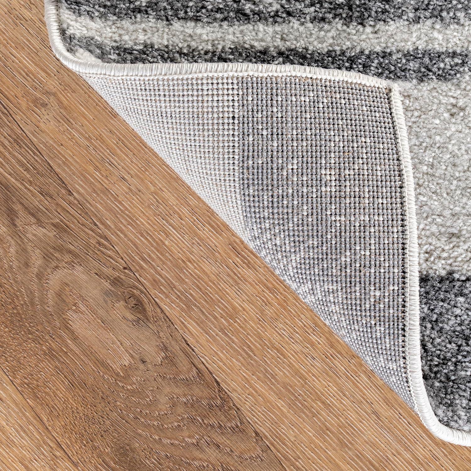 5'x8' Solid Loomed Area Rug Beige/Gray - nuLOOM: Contemporary Flat Pile, Stain-Resistant, Indoor Use, Polypropylene