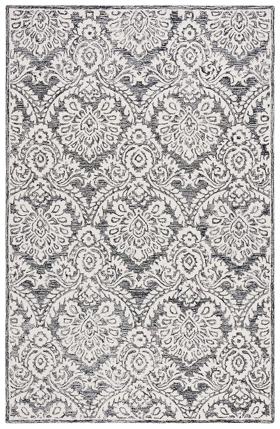 Tansy Handmade Wool Ivory/Gray Rug