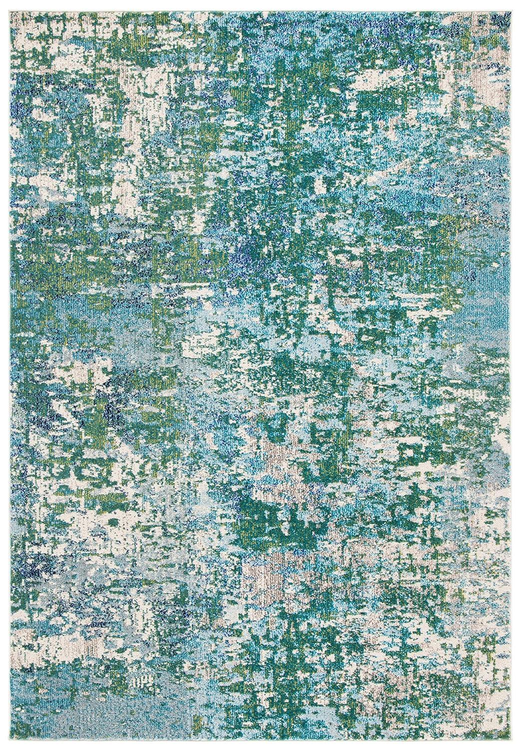 Madison MAD425 Power Loomed Indoor Area Rug - Green/Turquoise - 8'x10' - Safavieh