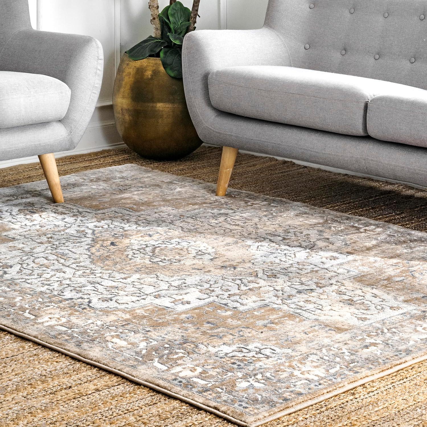 Nuloom Vintage Medallion Thea Indoor Area Rug