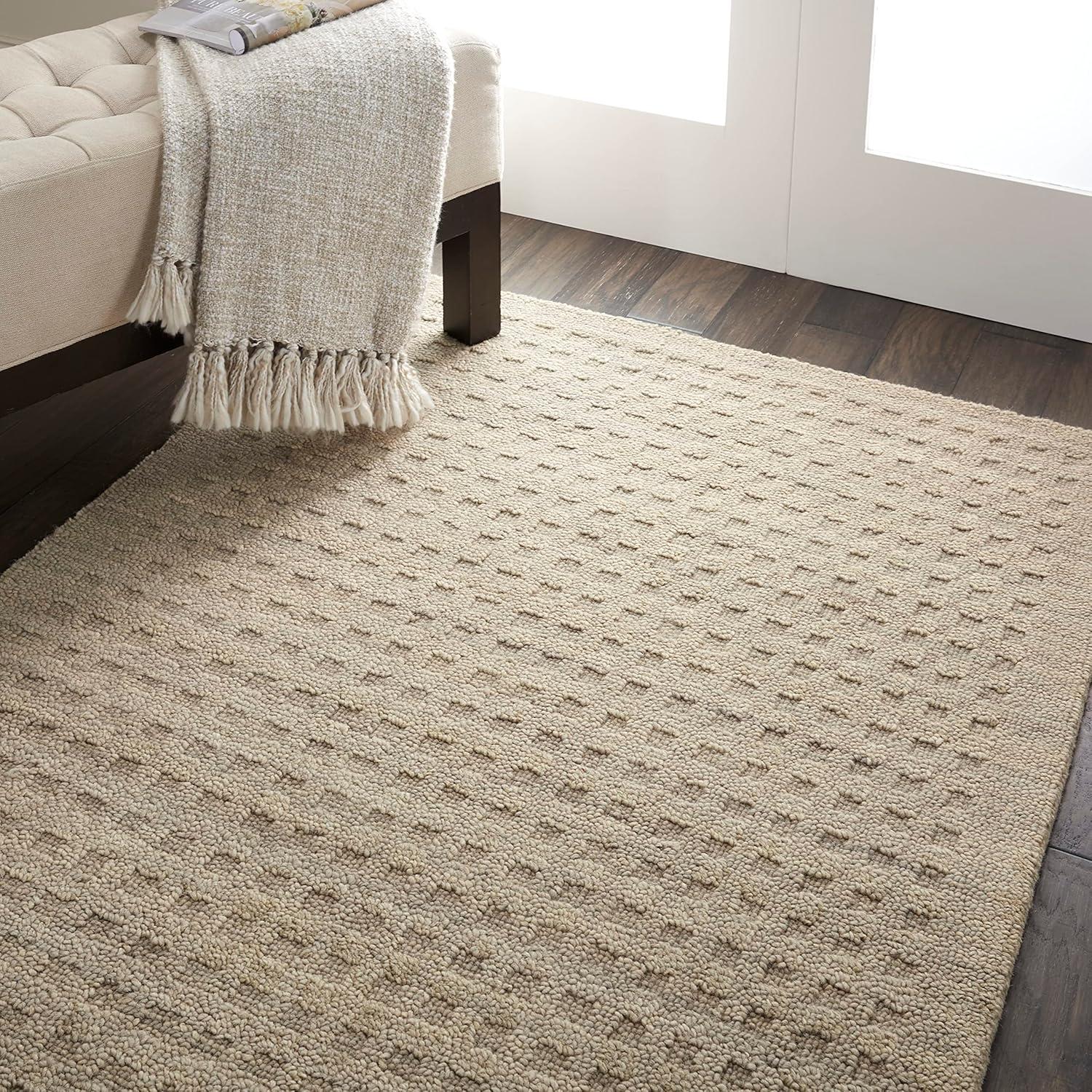 Nourison Perris Textured Indoor Area Rug Taupe 5' x 7'6"