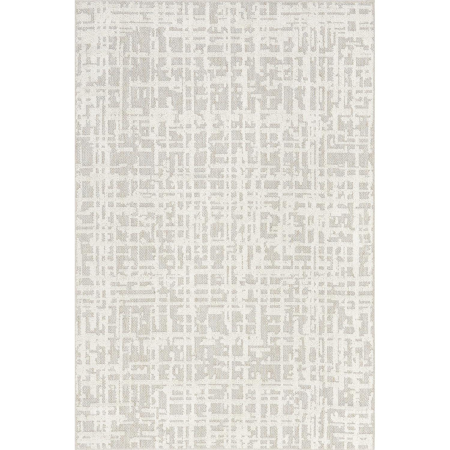 Nuloom Amity Abstract Machine Washable Indoor Area Rug, 4' x 6', Beige