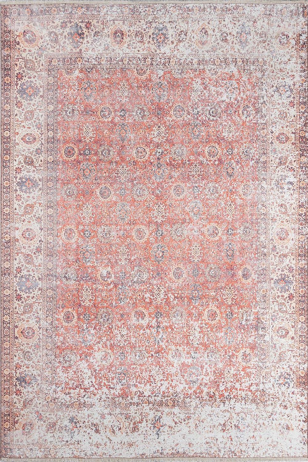 Momeni Traditional Rectangle Area Rug, Red, 5'6" X 8'6"