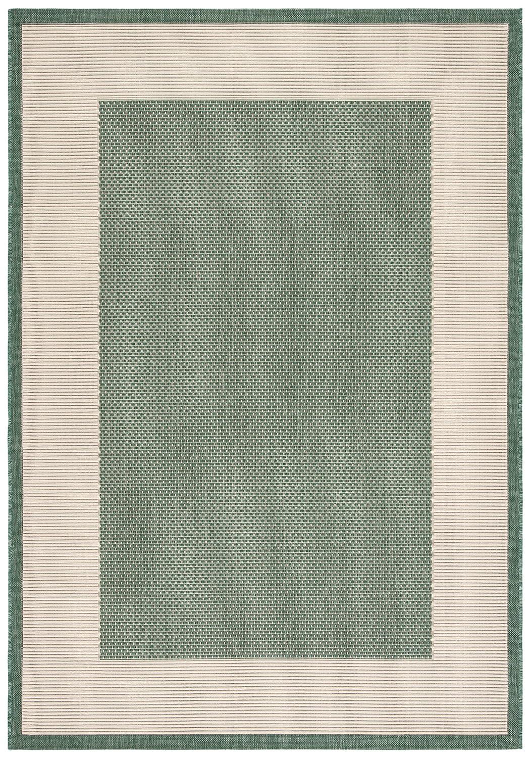 Courtyard CY7987 Power Loomed Indoor/Outdoor Accent Rug - Dark Green/Beige - 2'7"x5' - Safavieh.