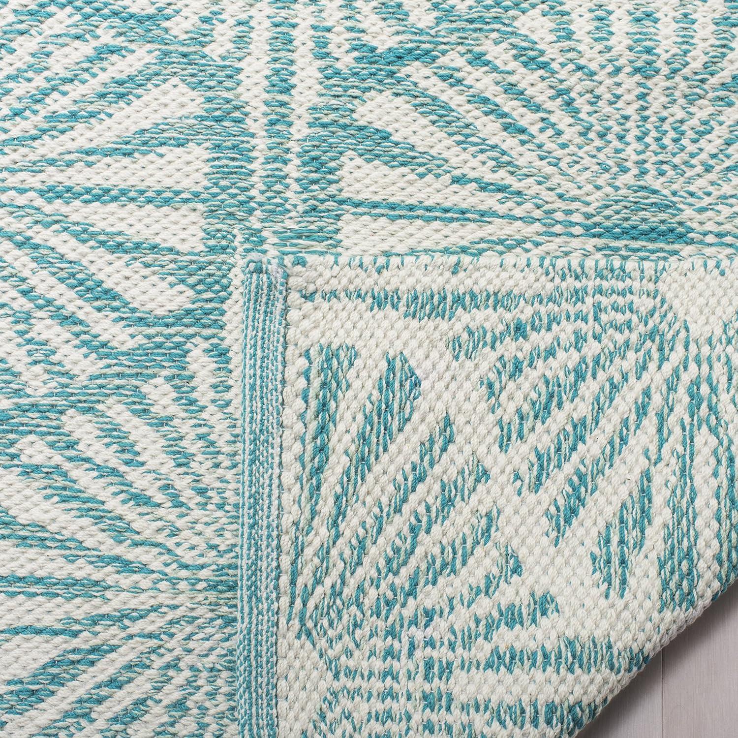Montauk MTK606 Hand Woven Indoor Accent Rug - Aqua/Ivory - 3'x5' - Safavieh