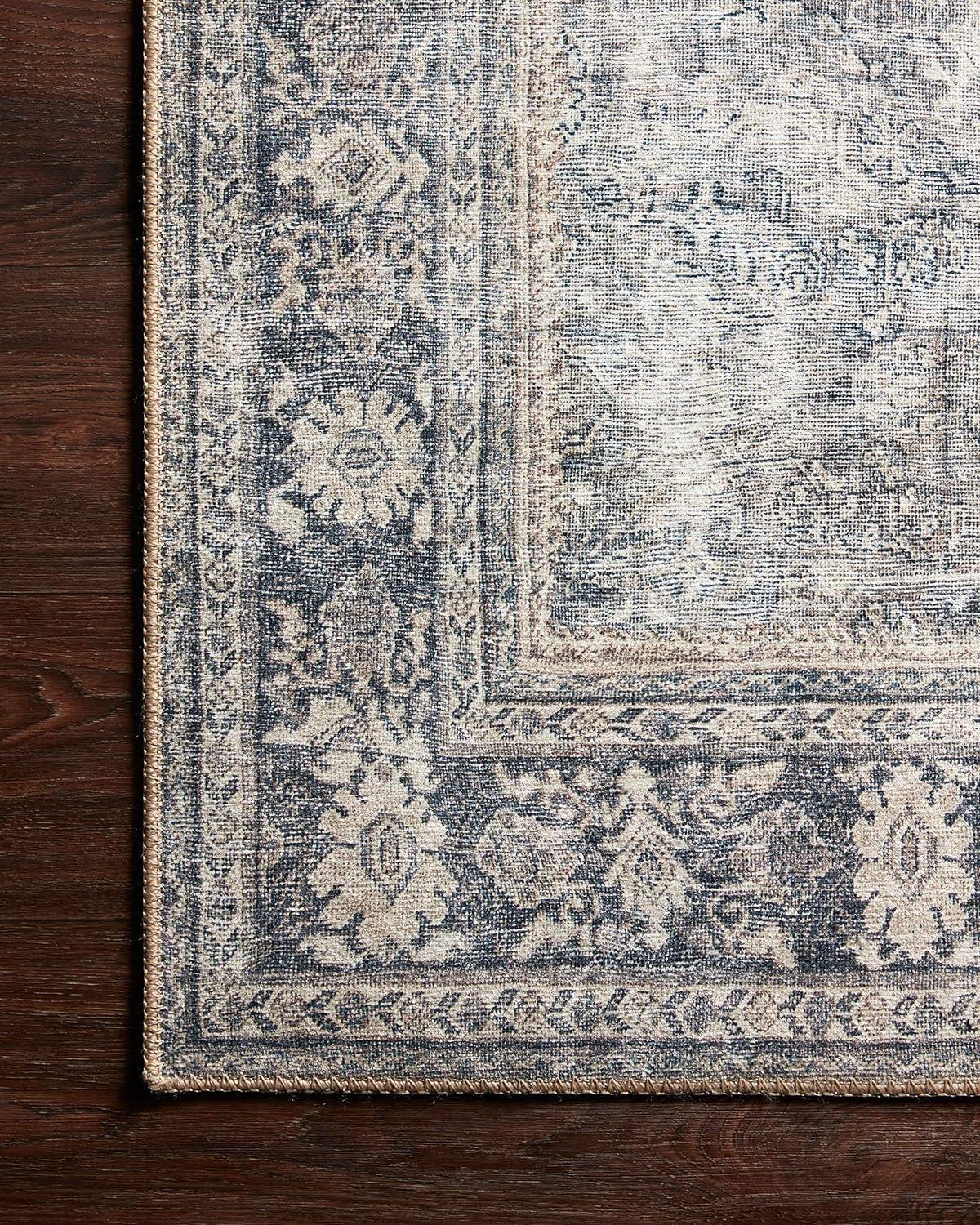 Wynter Oriental Grey Charcoal Synthetic Area Rug 3'6" x 5'6"