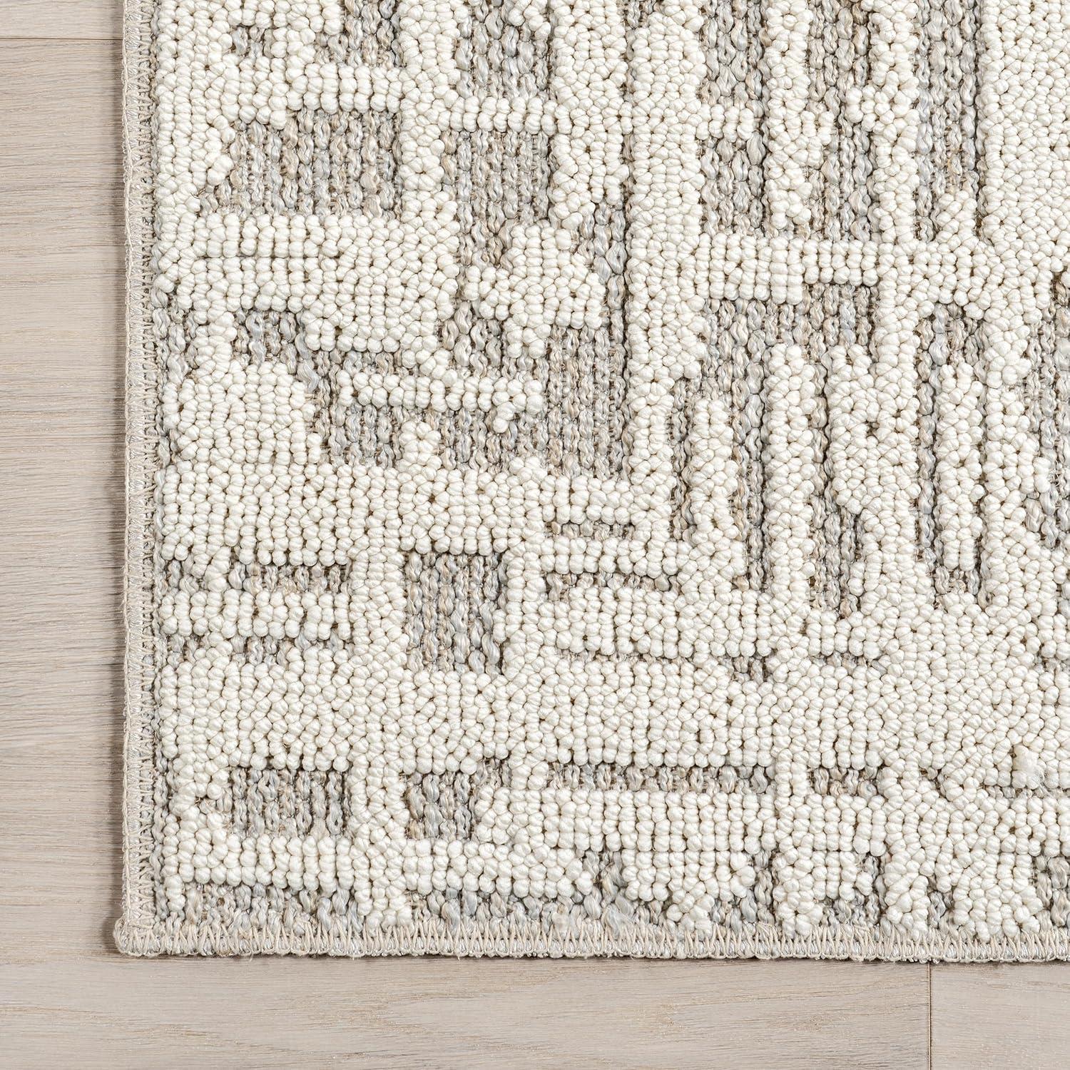 Nuloom Amity Abstract Machine Washable Indoor Area Rug, 5' 3" x 7' 7", Beige