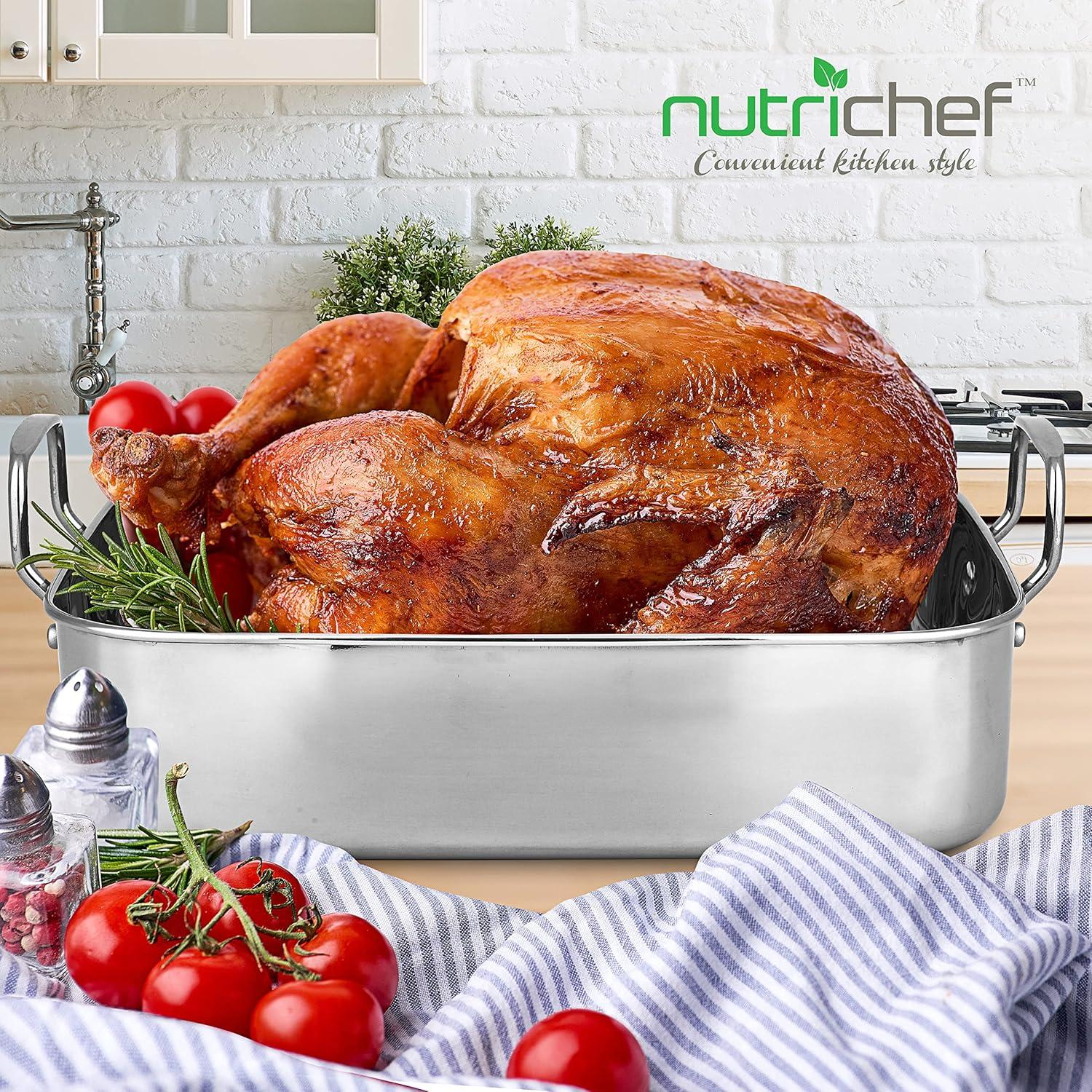 NutriChef NutriChef Non-Stick Stainless Steel Roasting Pan