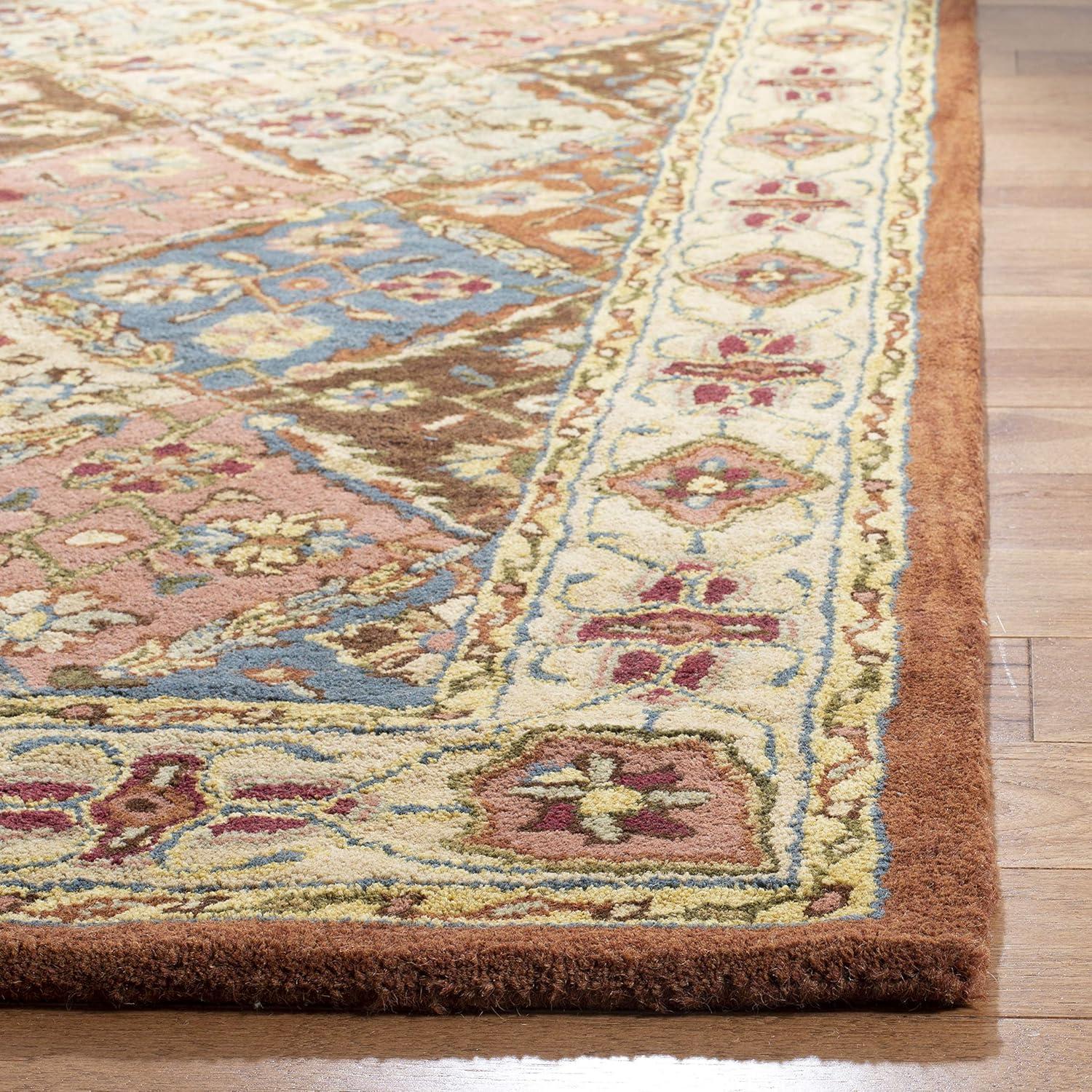 Beige Handmade Tufted Wool and Cotton 6' x 9' Rug