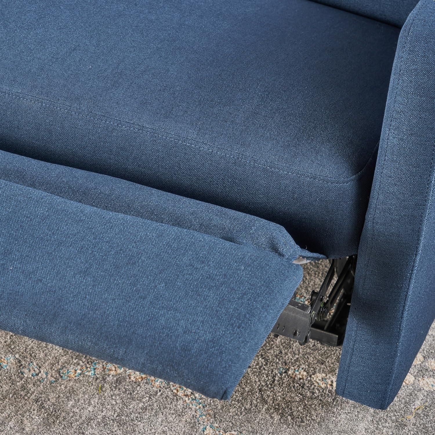 Christopher Knight Home Halima 2-Seater Recliner - Navy : Upholstered Polyester, Hardwood Frame