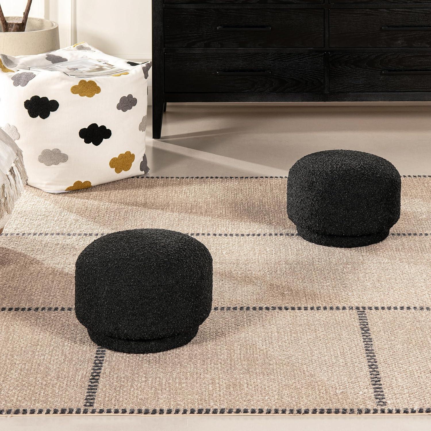 Jennifer Taylor Home Fuji 15" Mushroom Modern Footstool Ottoman