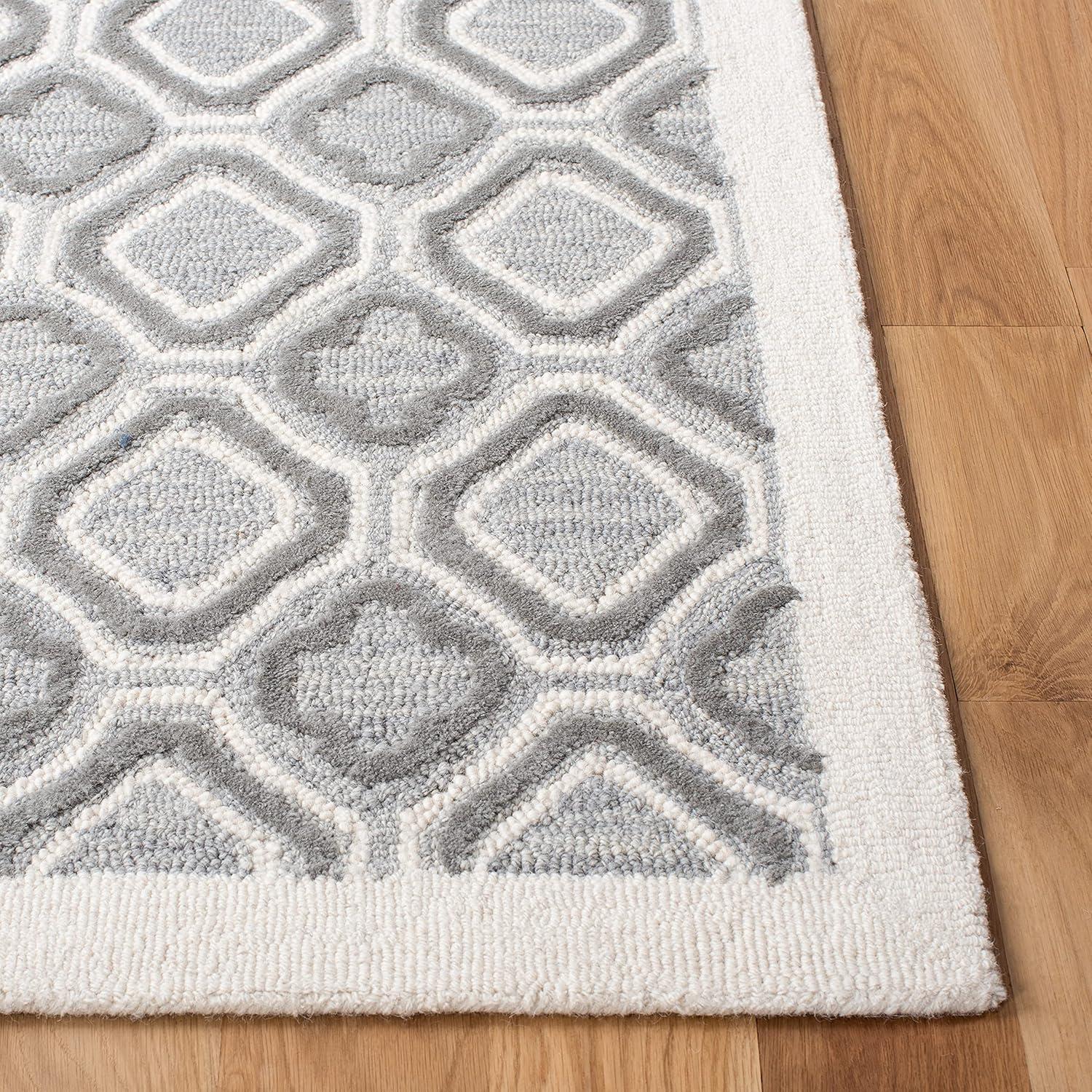 Metro MET701 Hand Tufted Area Rug - Ivory/Grey - 8'x10' - Safavieh.