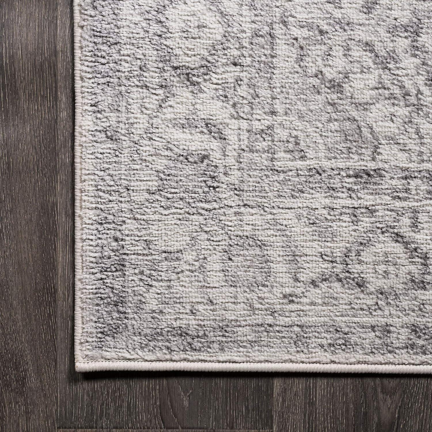 2'x10' Rosalia Cottage Medallion Runner Rug, Gray/Dark Gray - JONATHAN Y