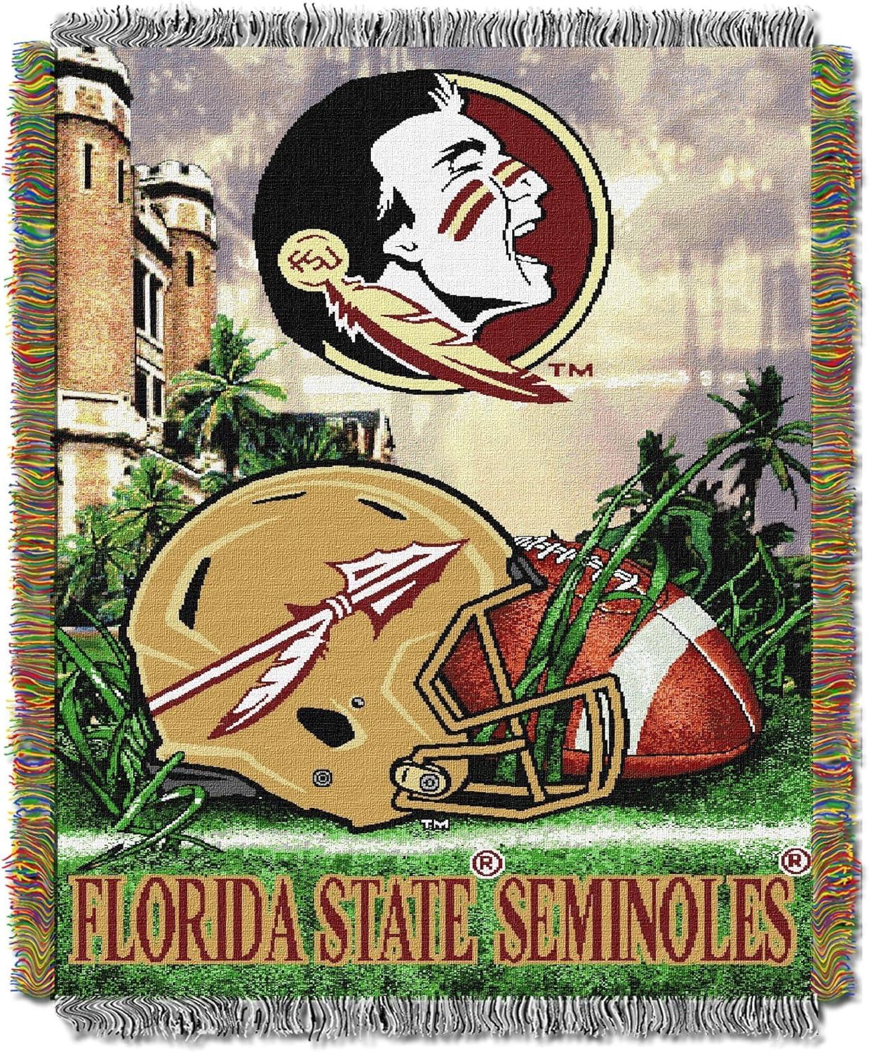 Clemson Tigers Orange and Green Woven Tapestry Throw Blanket