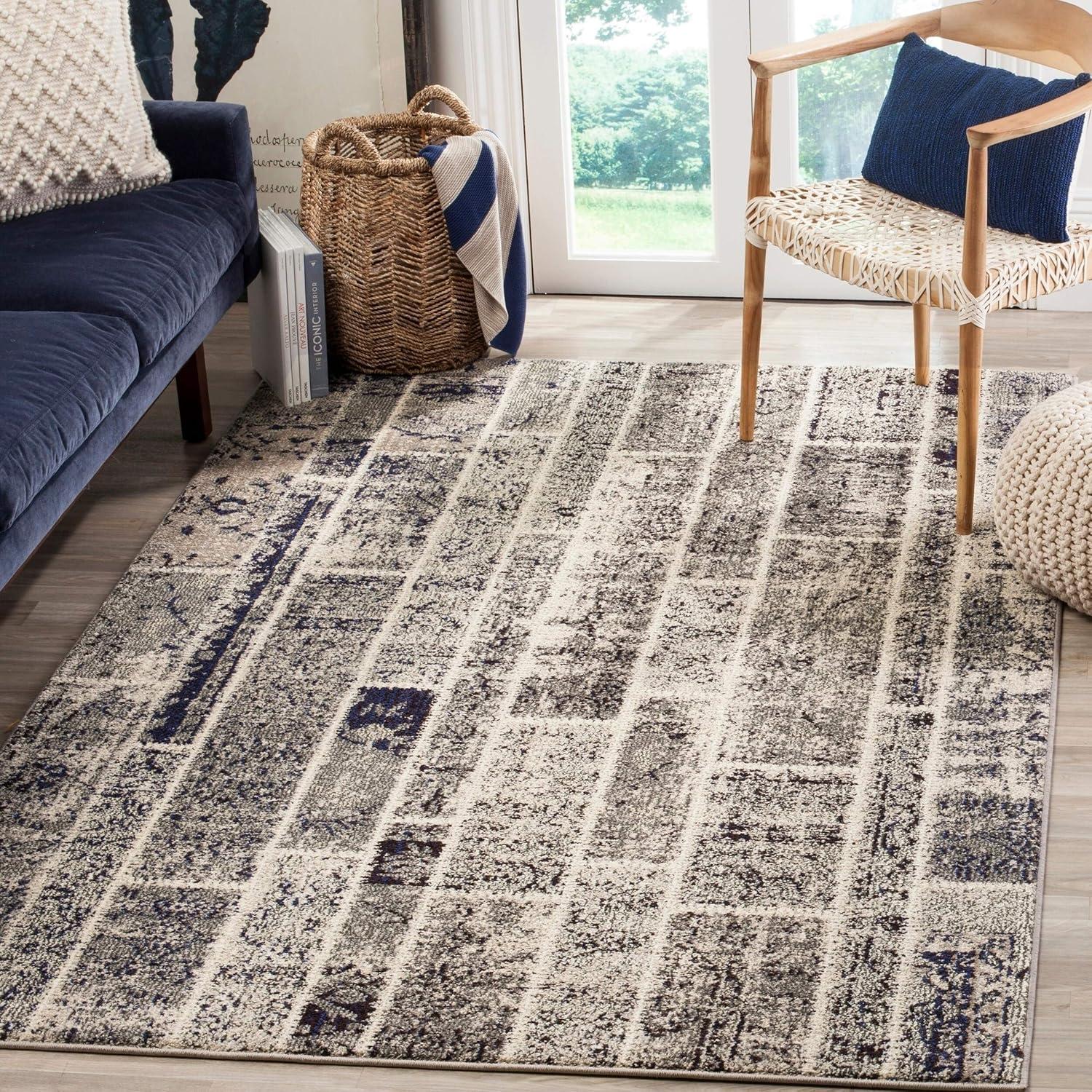 SAFAVIEH Monaco Gerard Geometric Area Rug, Grey/Multi, 9' x 12'