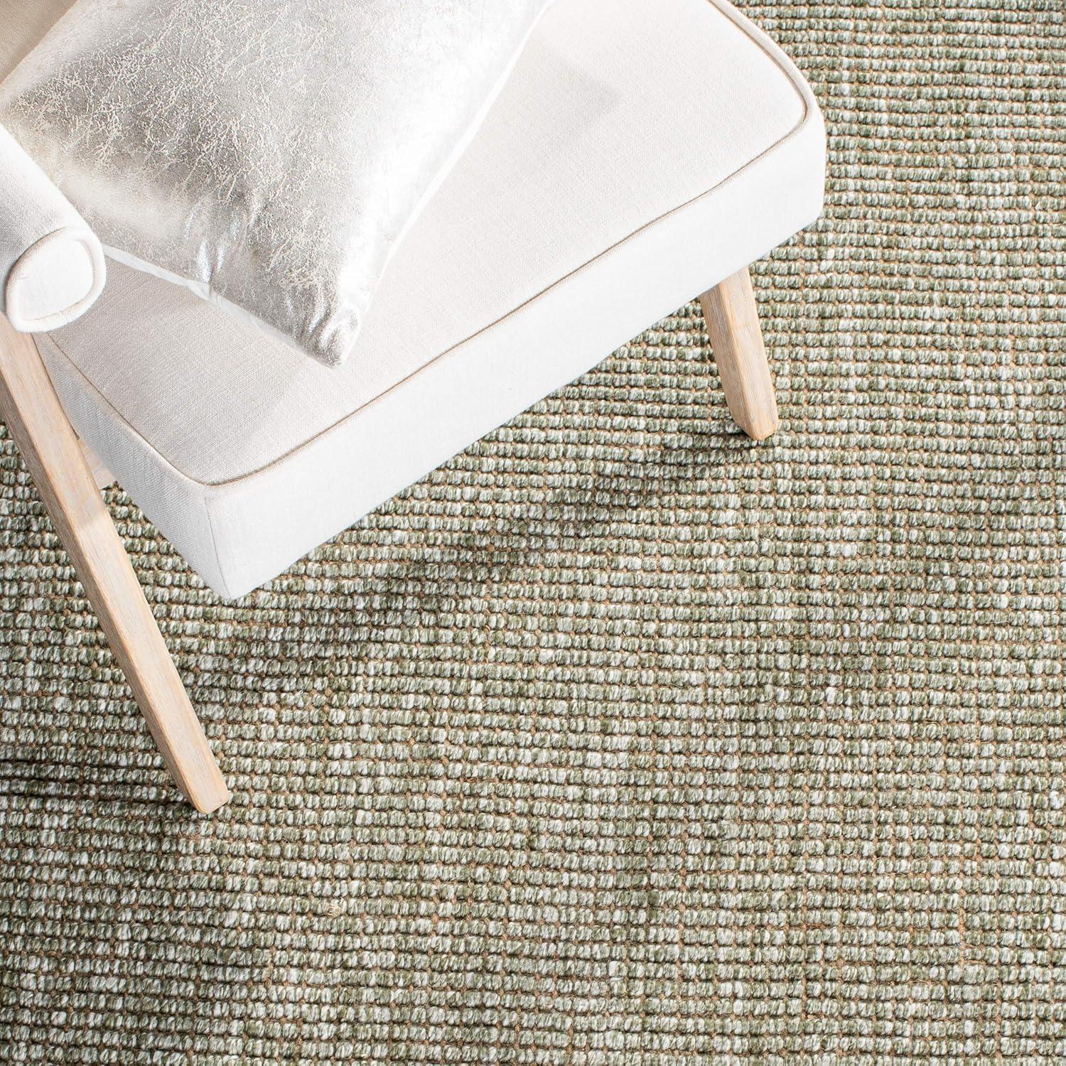 Natural Fiber NF826 Hand Woven Indoor Area Rug - Green/Natural - 5'x8' - Safavieh