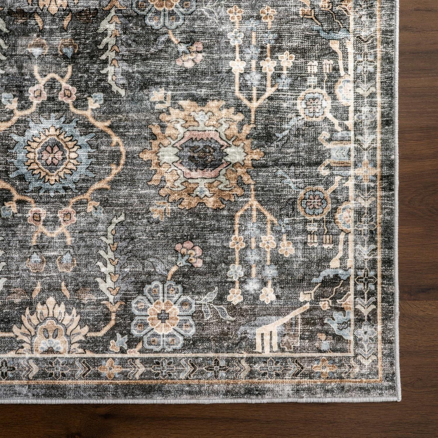 Nuloom Benica Multi Medallion Machine Washable Indoor Area Rug, 8' x 10', Greys