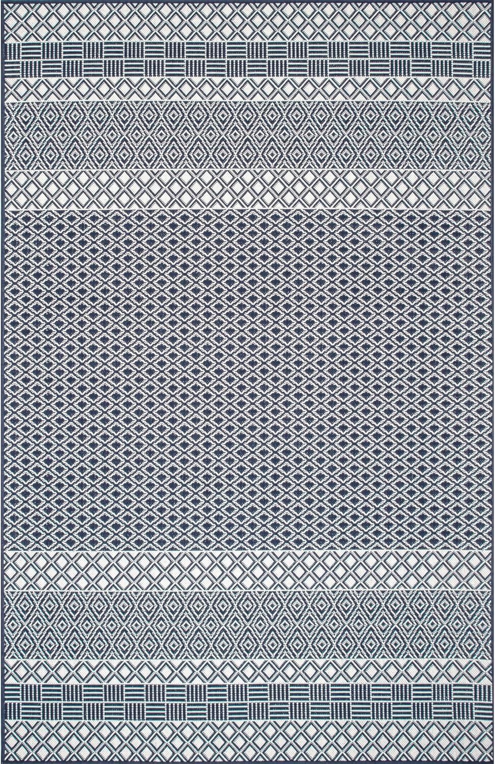 Nuloom Tilly Striped Lattice Indoor/Outdoor Area Rug