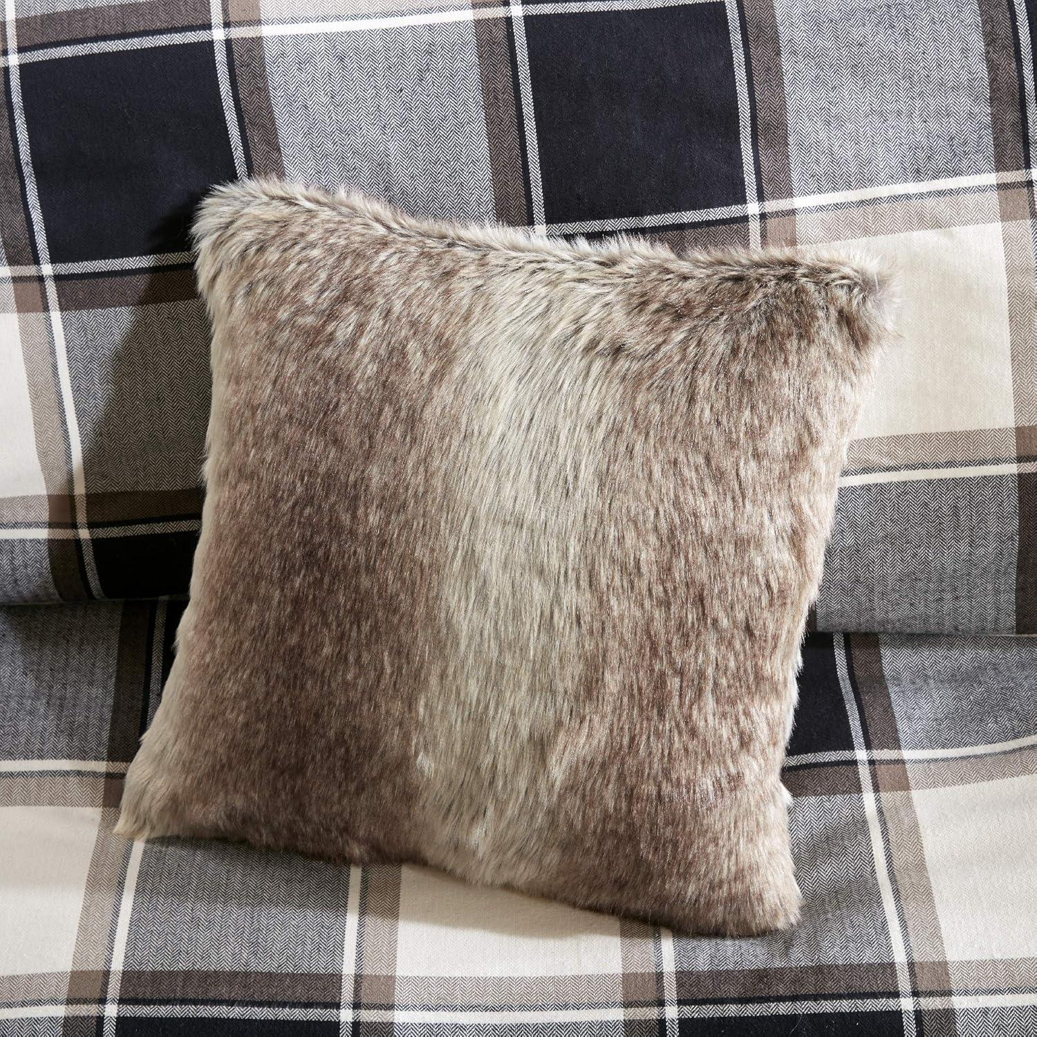 Urban Cabin King-Size Brown Plaid Cotton Comforter Set