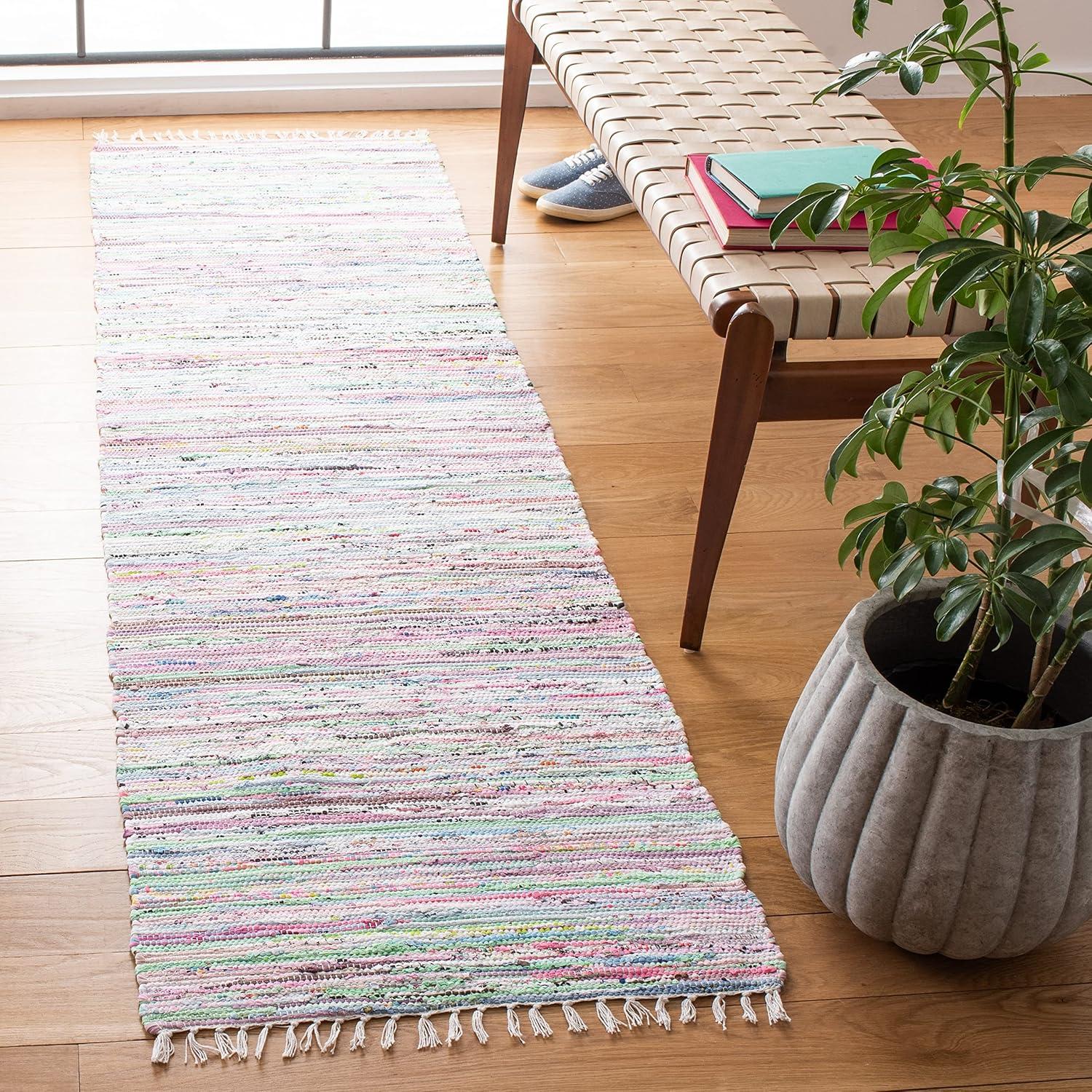 Rag Area Rug RAR125 Hand Woven Area Rug  - Safavieh