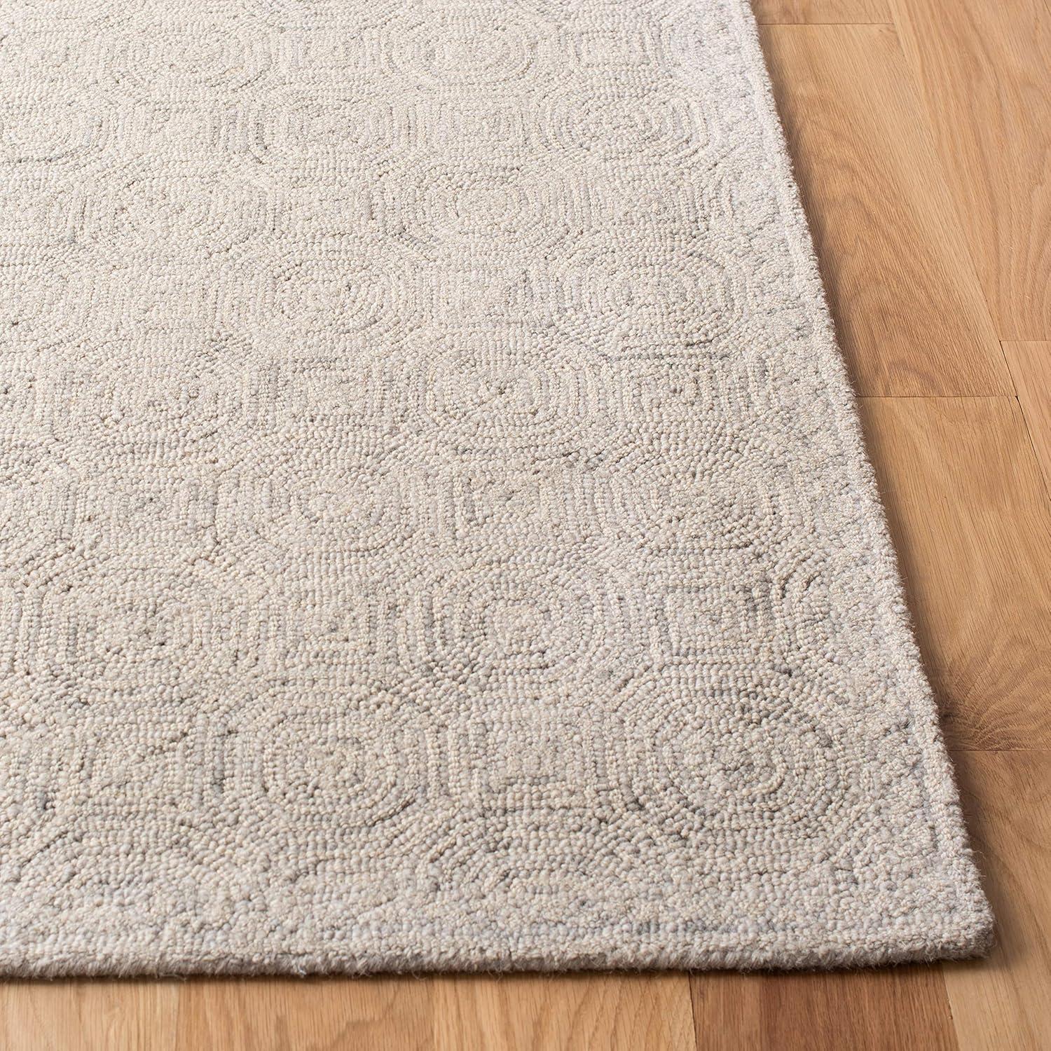 Elegant Transitional Hand-Tufted Wool Area Rug in Gray, 9' x 12'