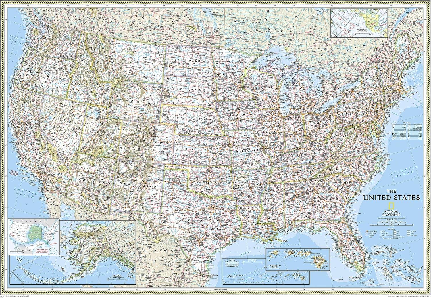 United States Classic Wall Map