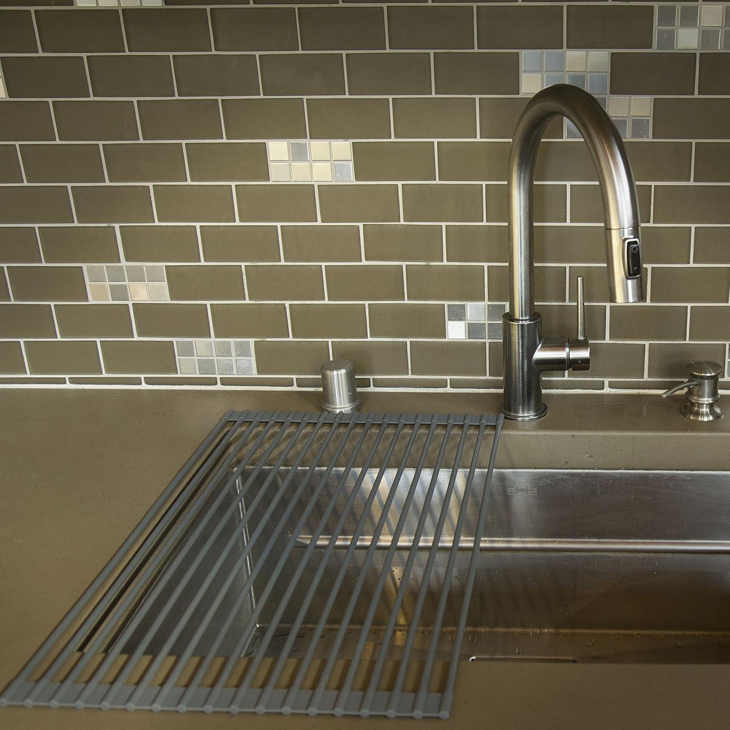 Domestic Corner Over-The-Sink, Roll Up Dish Drying Rack