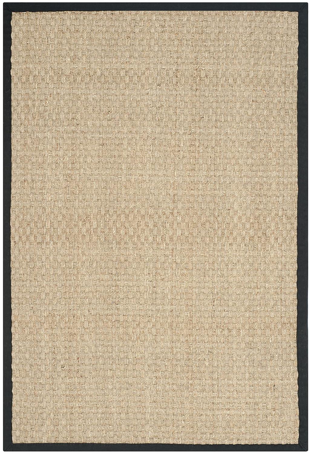 Natural Fiber NF114 Power Loomed Indoor Area Rug - Natural/Black - 4'x6' - Safavieh