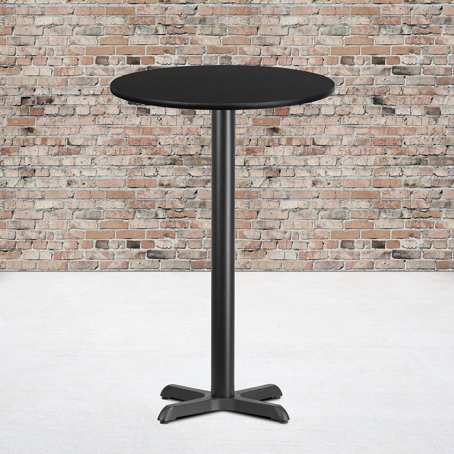 Flash Furniture Carrus Round Laminate Table Top with Height Table Base