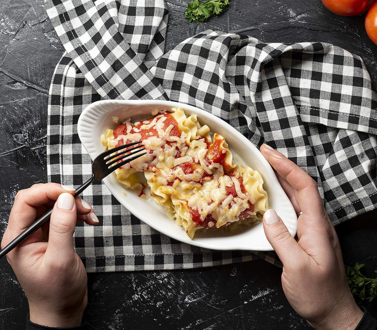 kook Kook Au Gratin Baking Dishes, Ceramic, 18 oz, White