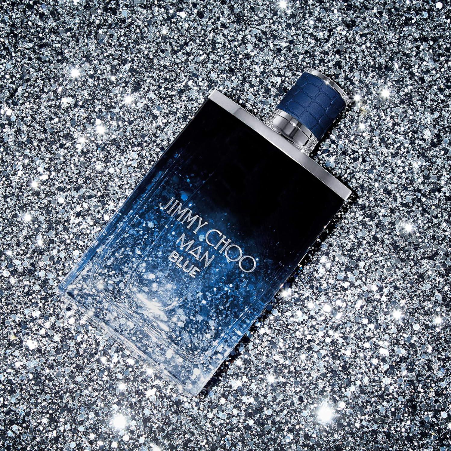 Jimmy Choo Man Blue Cologne Spray, Citrusy, Fresh, Musky, Spicy, Woody Scent, 3.3 oz