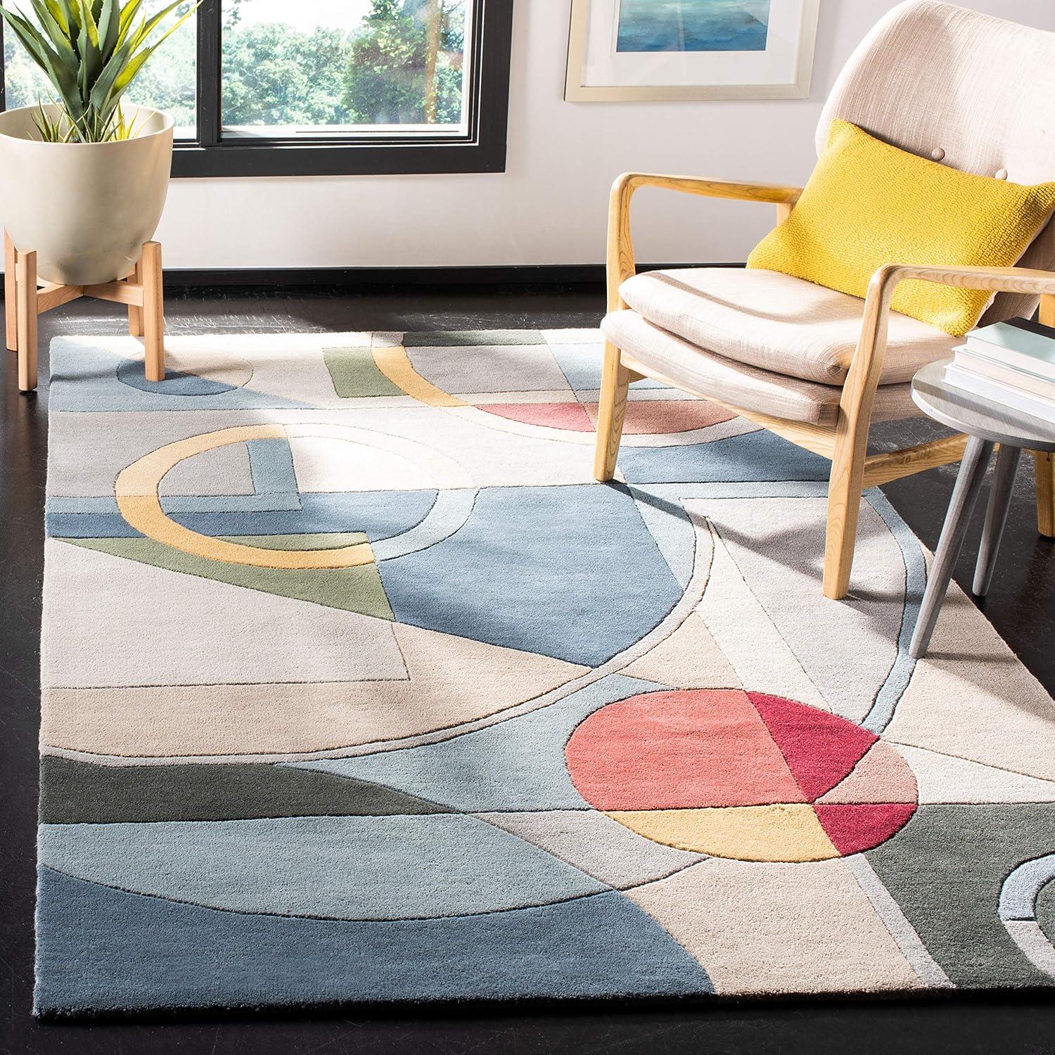 Rodeo Drive RD845 Hand Tufted Area Rug - Beige/Multi - 3'6"x5'6" - Safavieh.