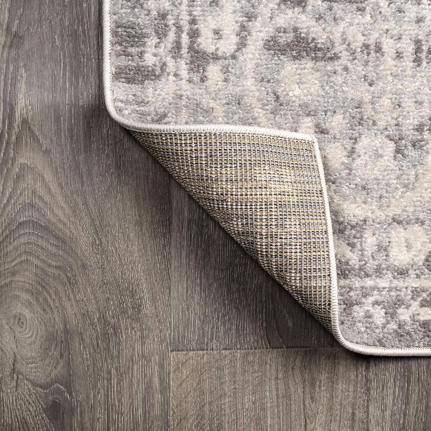 3'x5' Minori Filigree Medallion Area Rug, Light Gray/Cream - JONATHAN Y