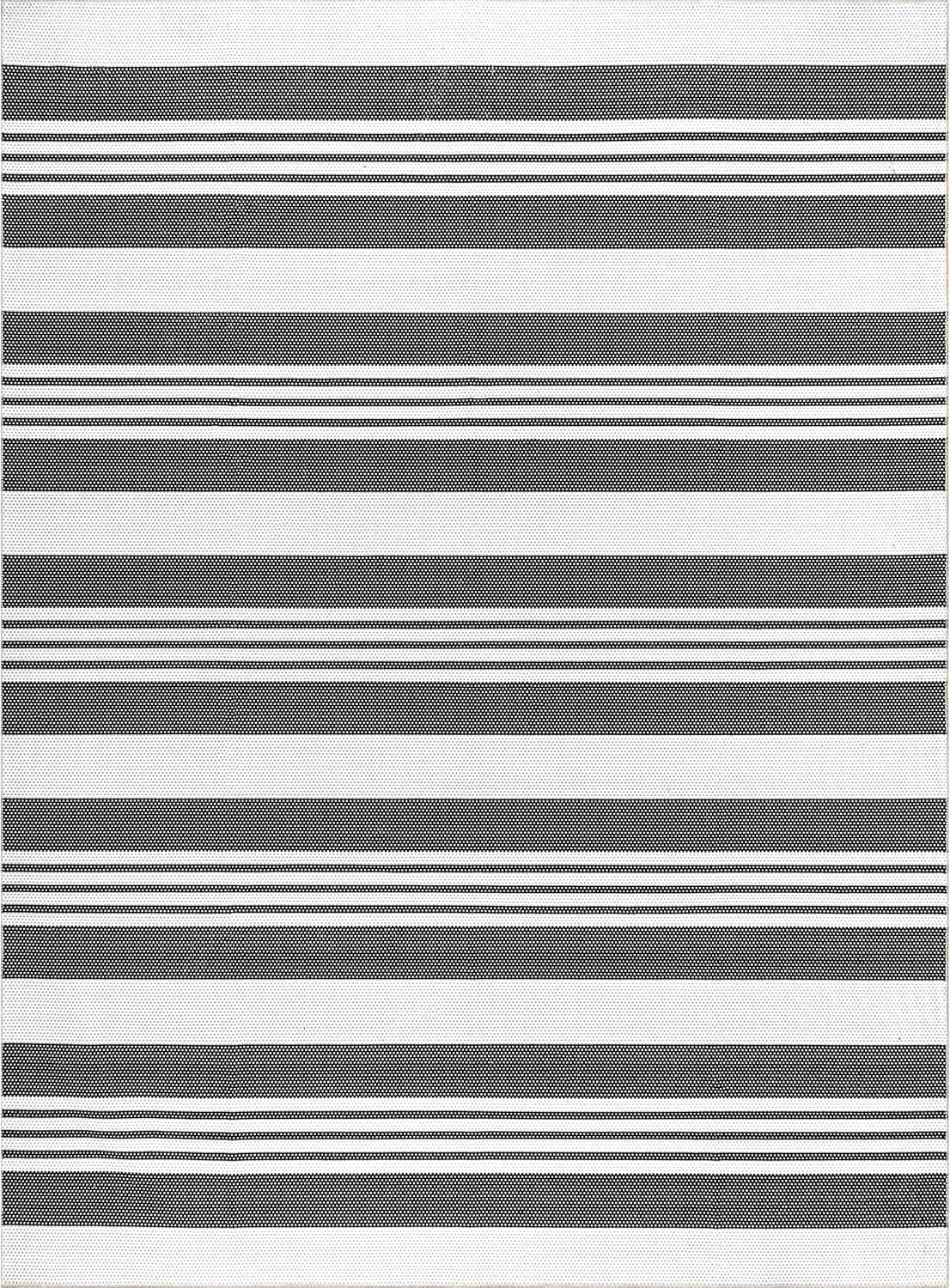 Nuloom Lena Pet Friendly Machine Washable Striped Area Rug, 3' x 5', Charcoal