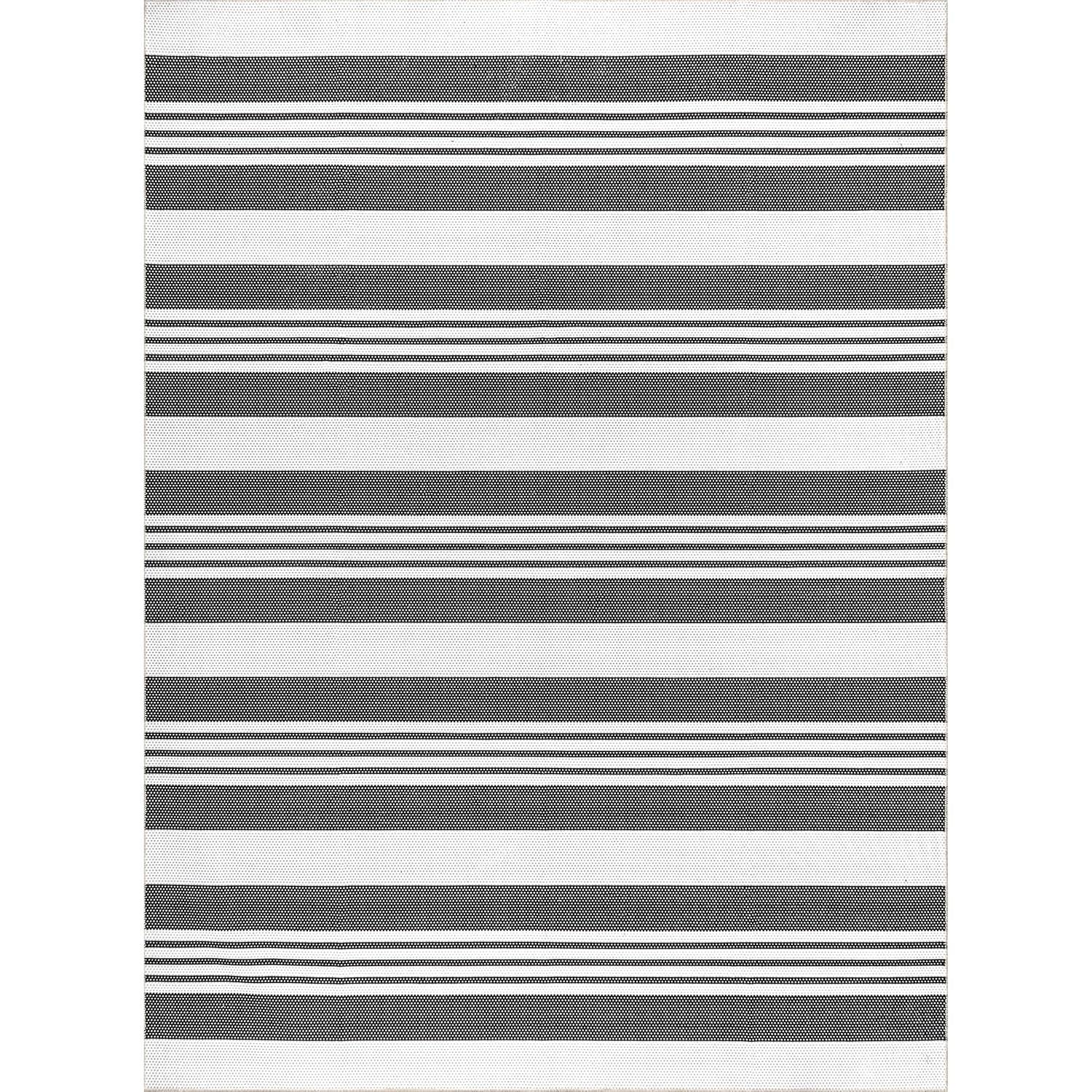 Nuloom Lena Pet Friendly Machine Washable Striped Area Rug, 3' x 5', Charcoal