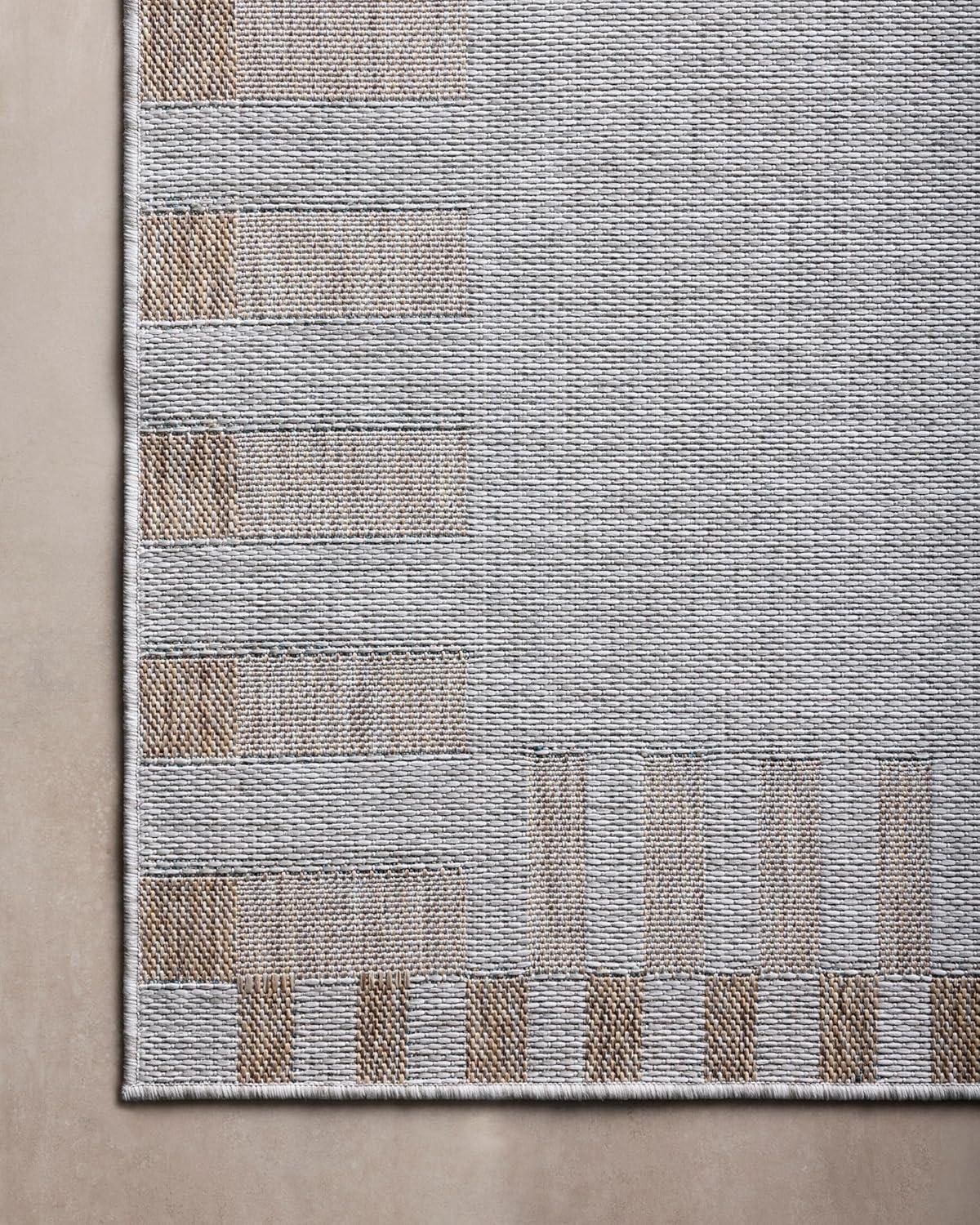 Topanga V Indoor / Outdoor Rug by Amber Lewis x Loloi - Silver and Natural / 3'11" x 5'11"