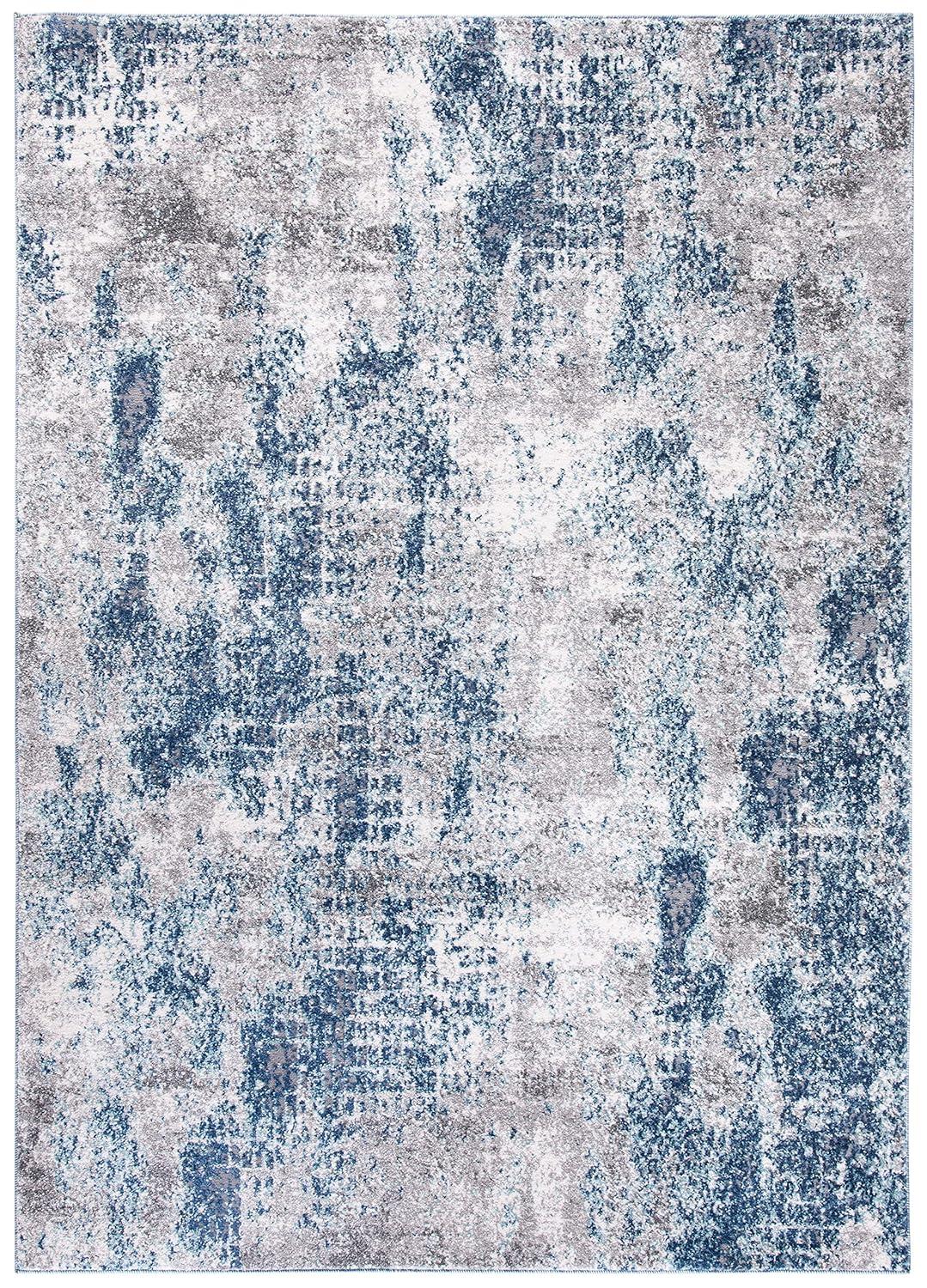 SAFAVIEH Aston Georgiana Abstract Area Rug, Navy/Grey, 4' x 6'