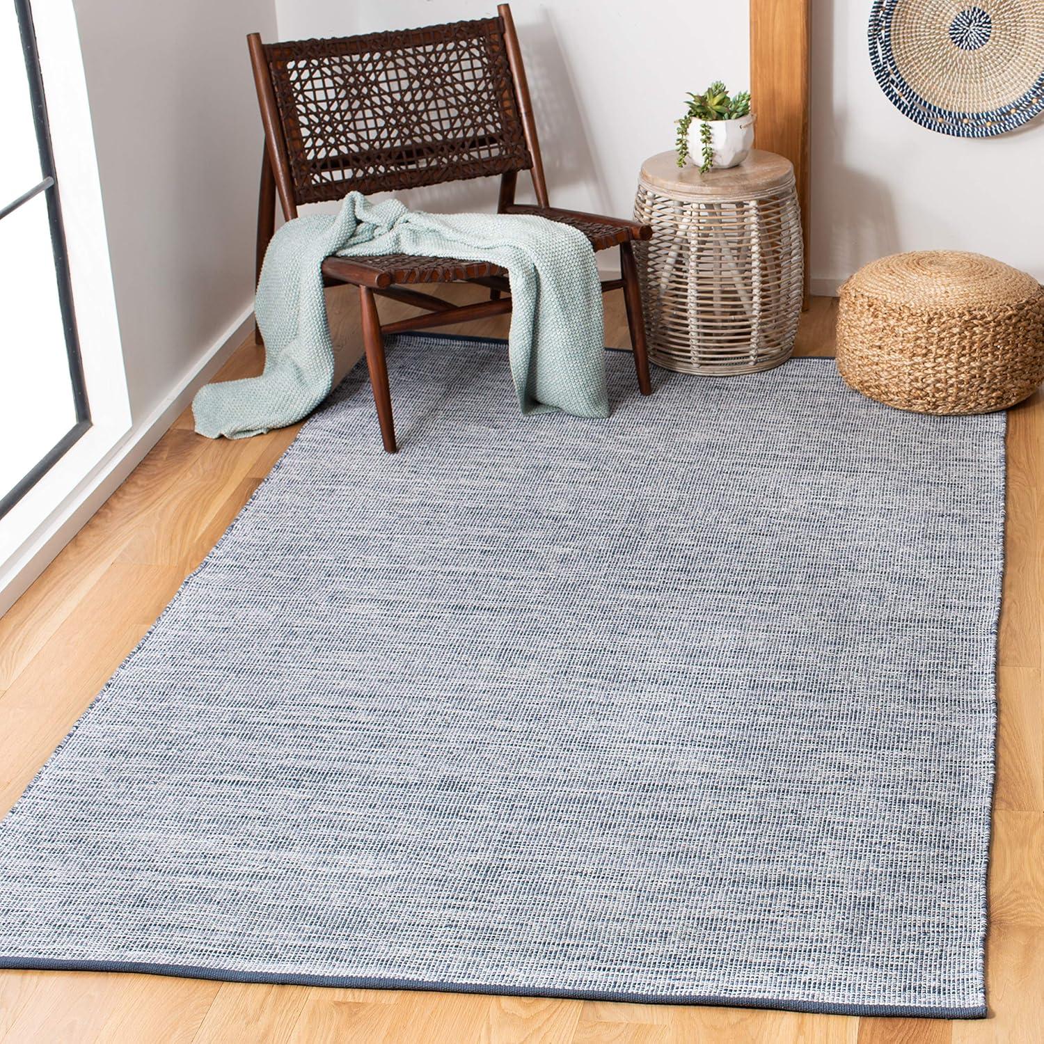 Montauk MTK250 Hand Woven, Flat Weave Indoor Area Rug - Navy/Blue - 6'x9' - Safavieh