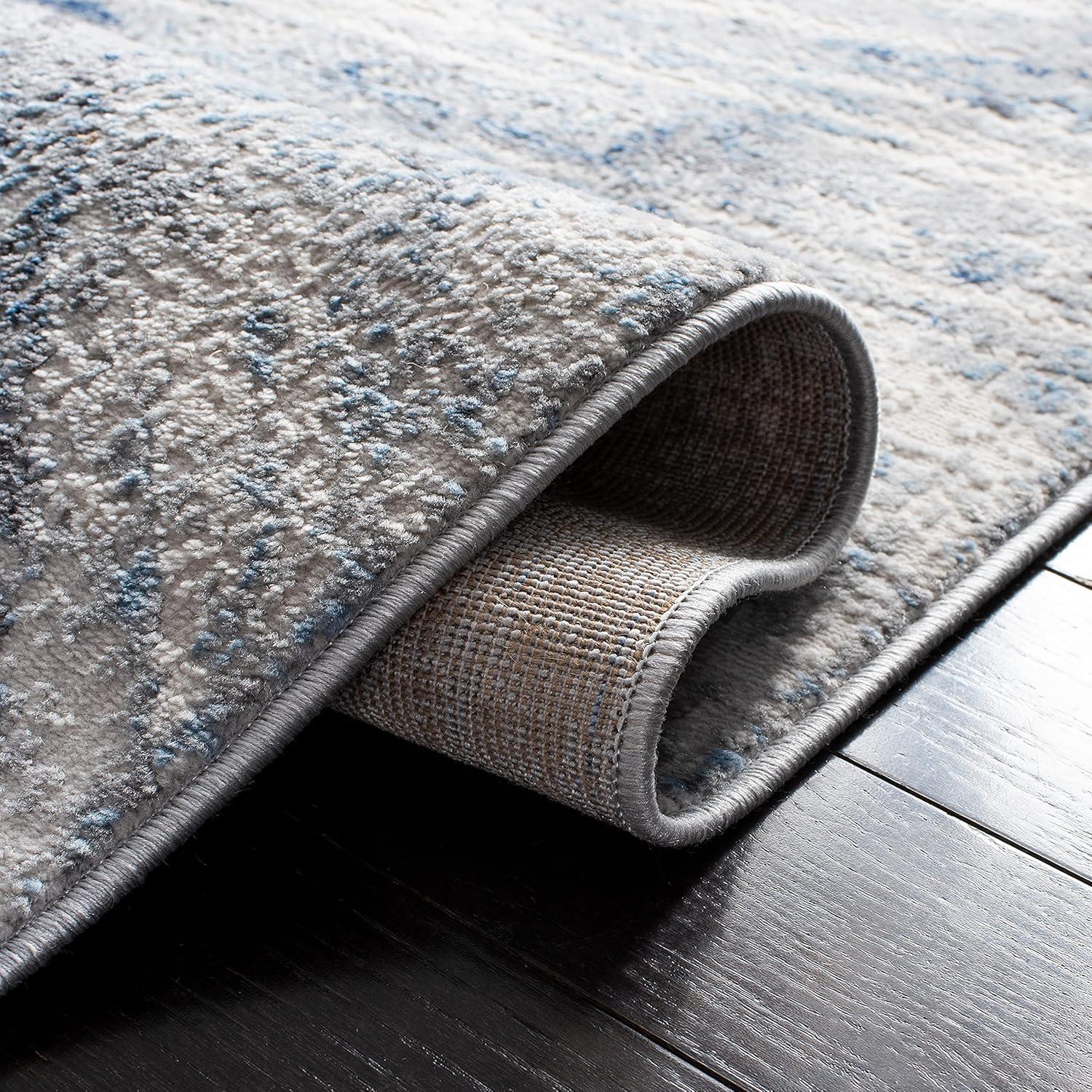 Amelia ALA449 Power Loomed Indoor Area Rug - Grey/Blue - 4'5"x6'5" - Safavieh