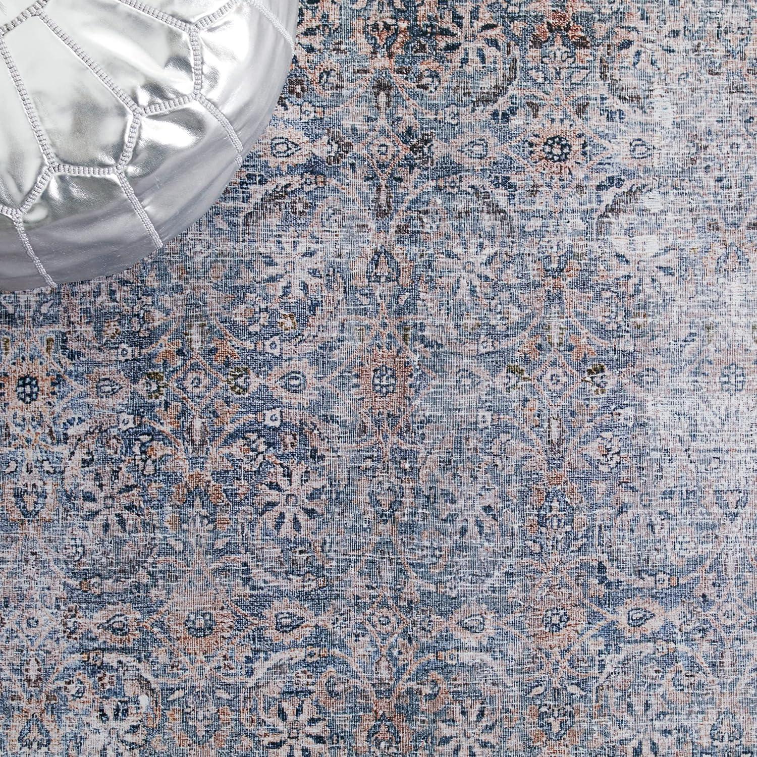 Tucson TSN134 Power Loomed Machine Washable Area Rug - Green Blue/Beige - 3'x5' - Safavieh.
