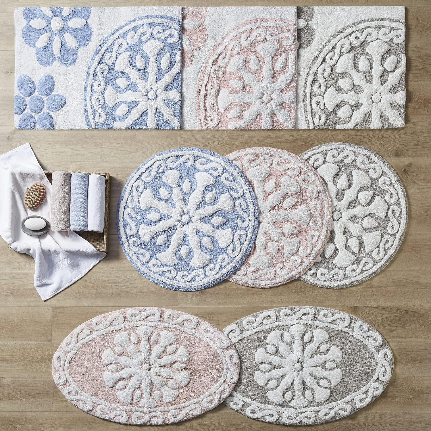 Madison Park Casablanca Medallion Cotton Tufted Bath Rug