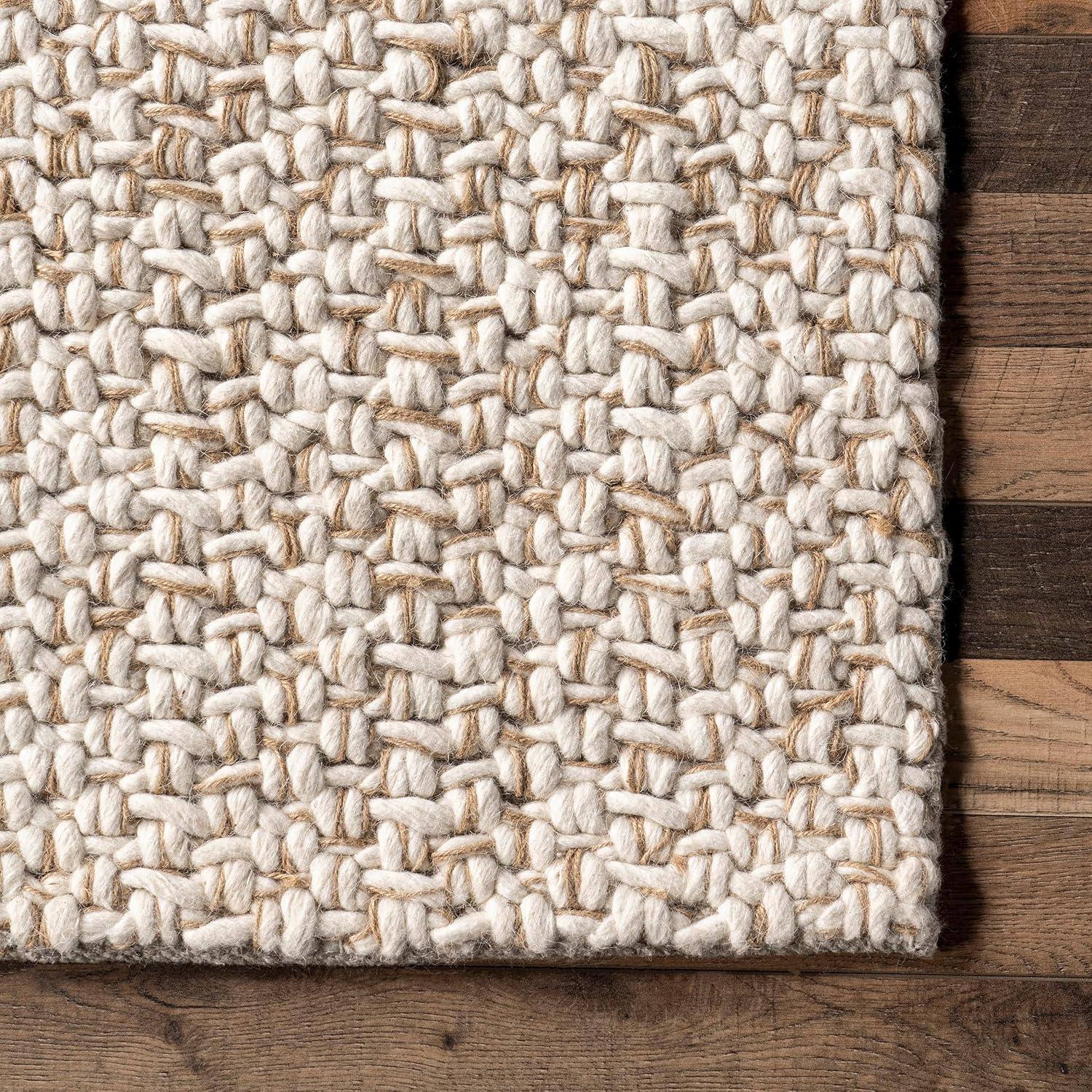 Nuloom Enida Casual Farmhouse Wool Blend Indoor Area Rug